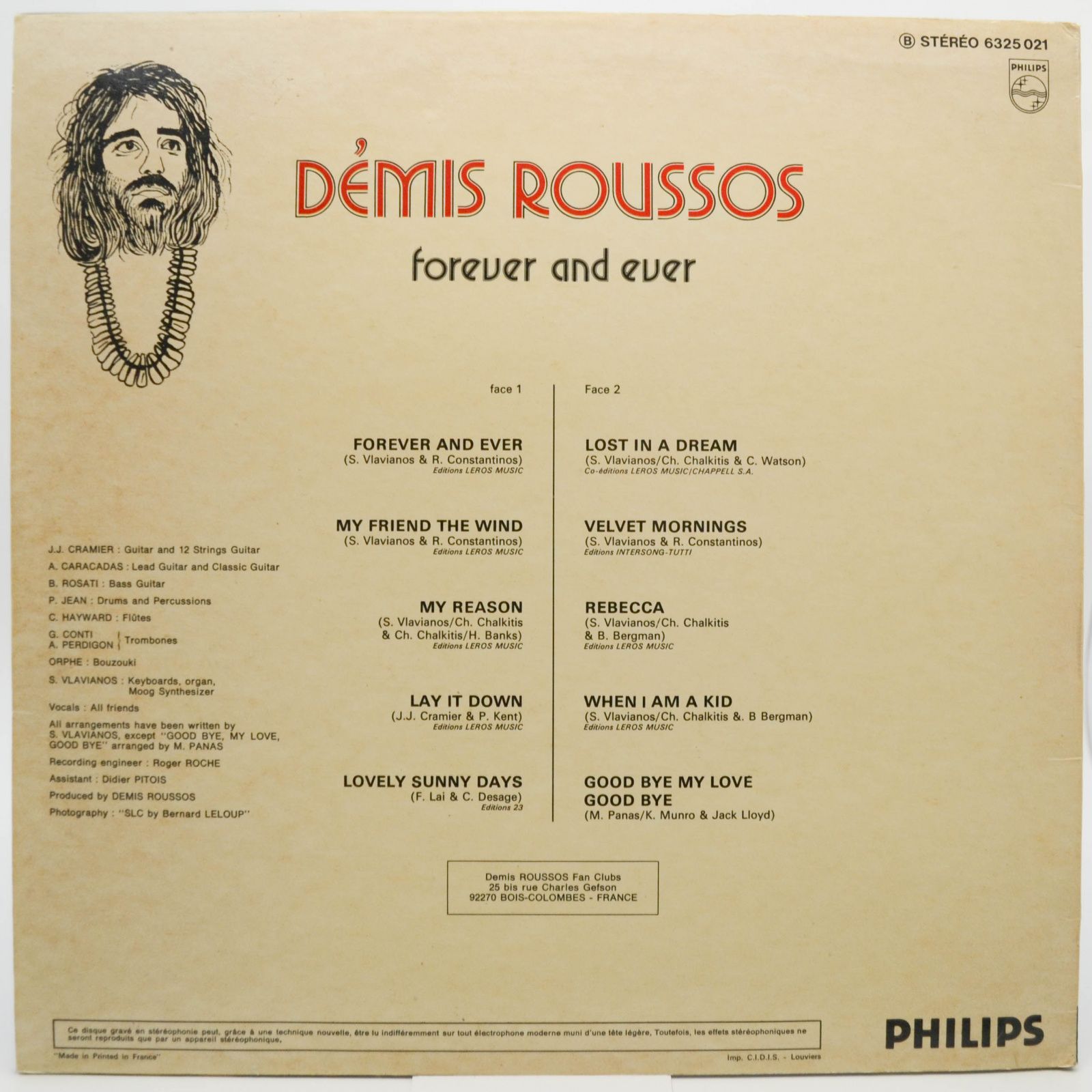 Demis Roussos — Forever And Ever (France), 1973