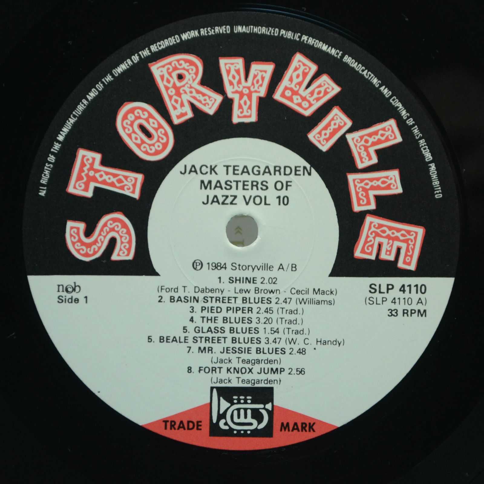 Jack Teagarden — Master Of Jazz, 1984