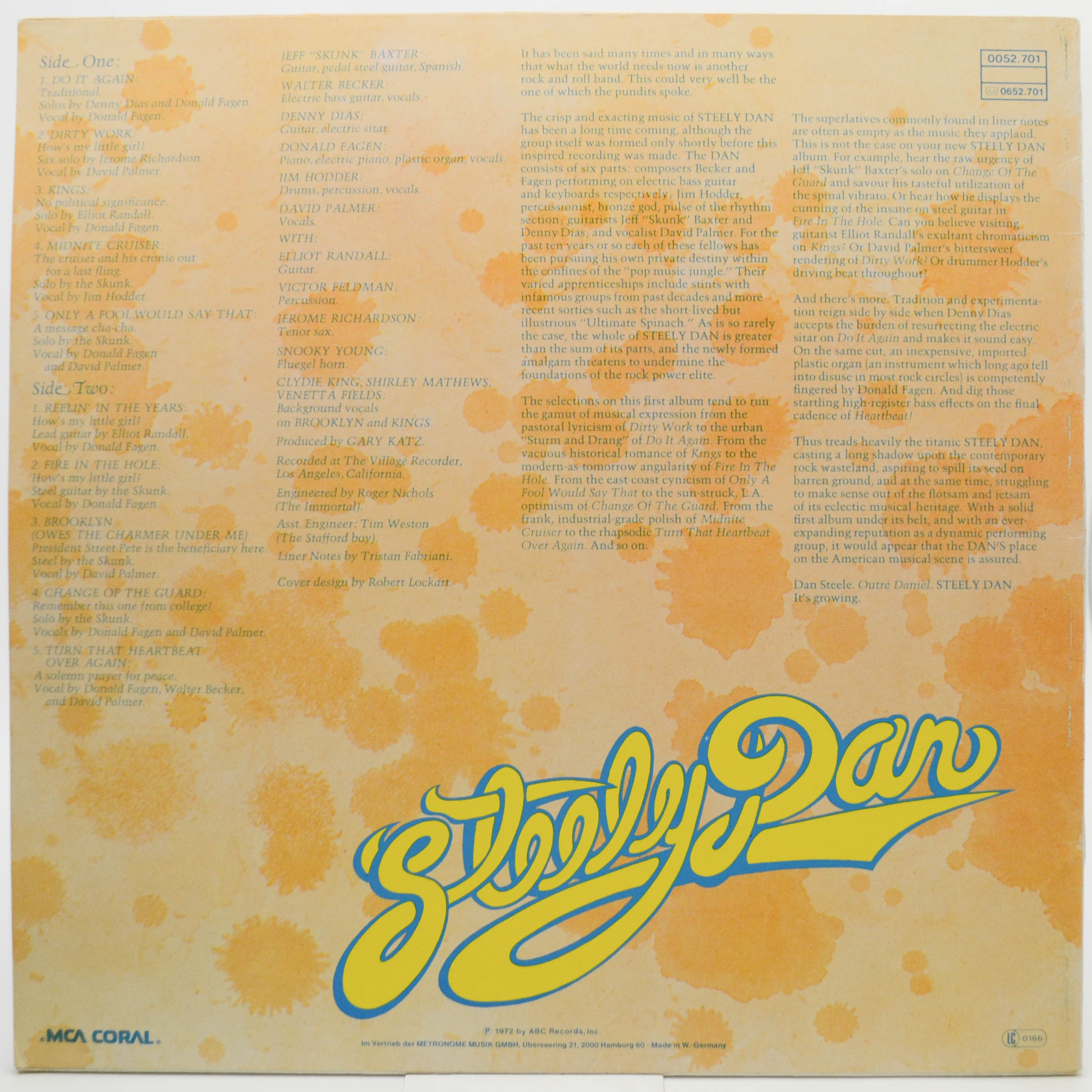 Виниловая пластинка Steely Dan — Can't Buy A Thrill, 1979