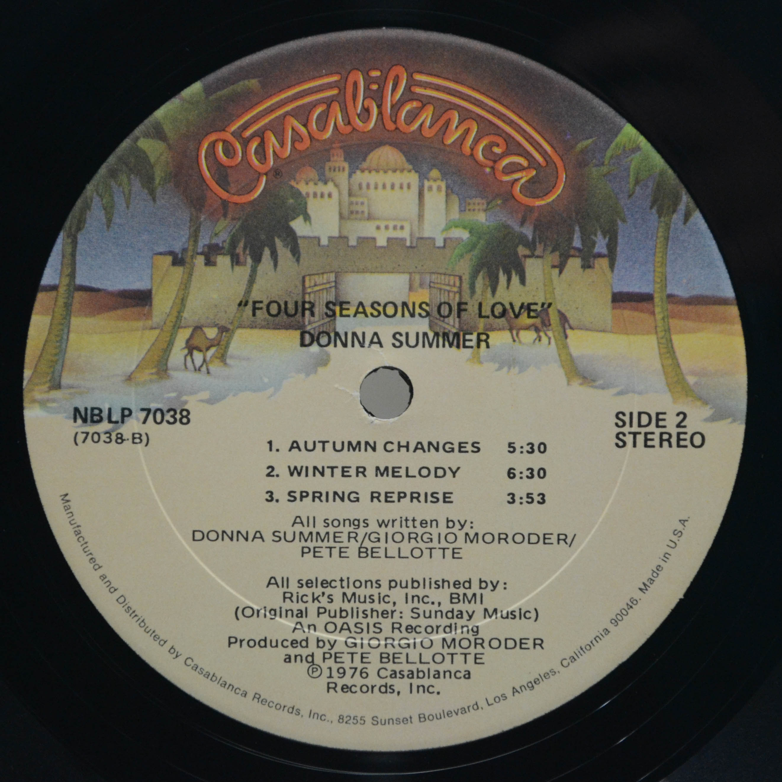 Donna Summer — Four Seasons Of Love (1-st, USA, poster), 1976