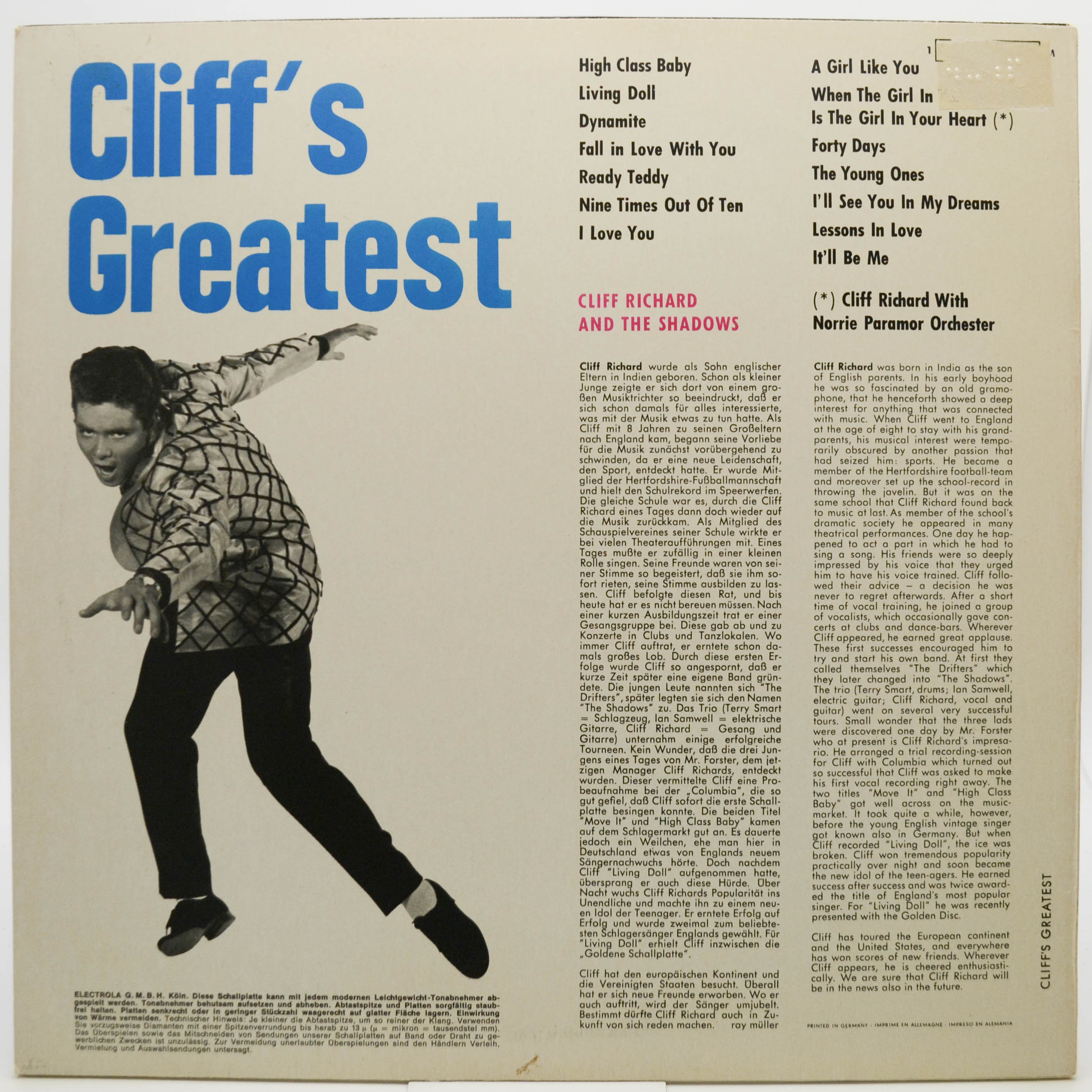 Cliff Richard — Cliff's Greatest, 1971