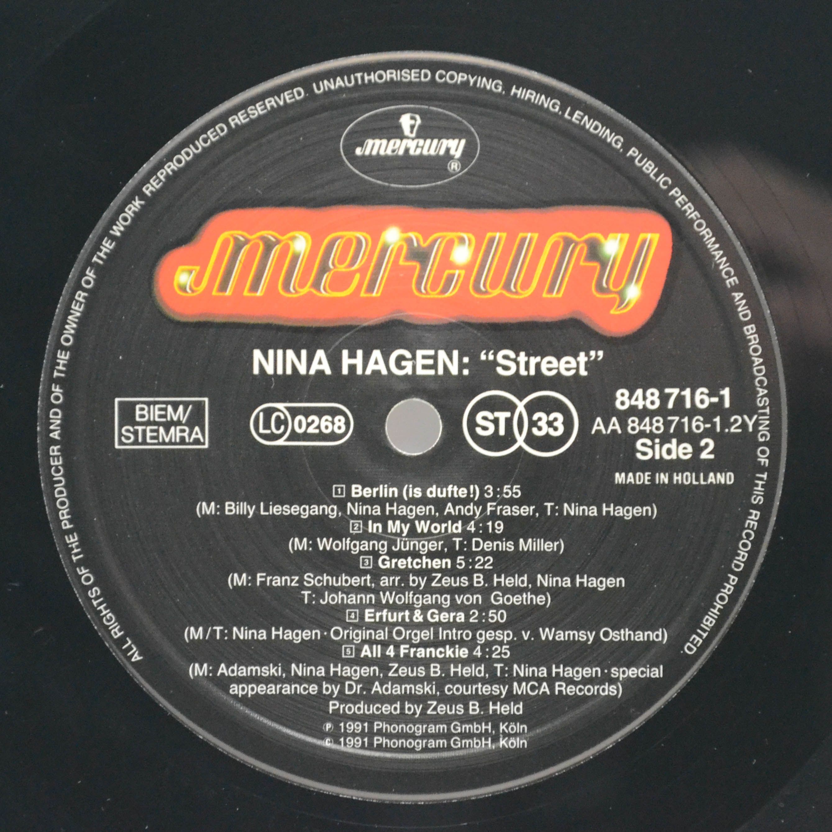 Nina Hagen — Street, 1991