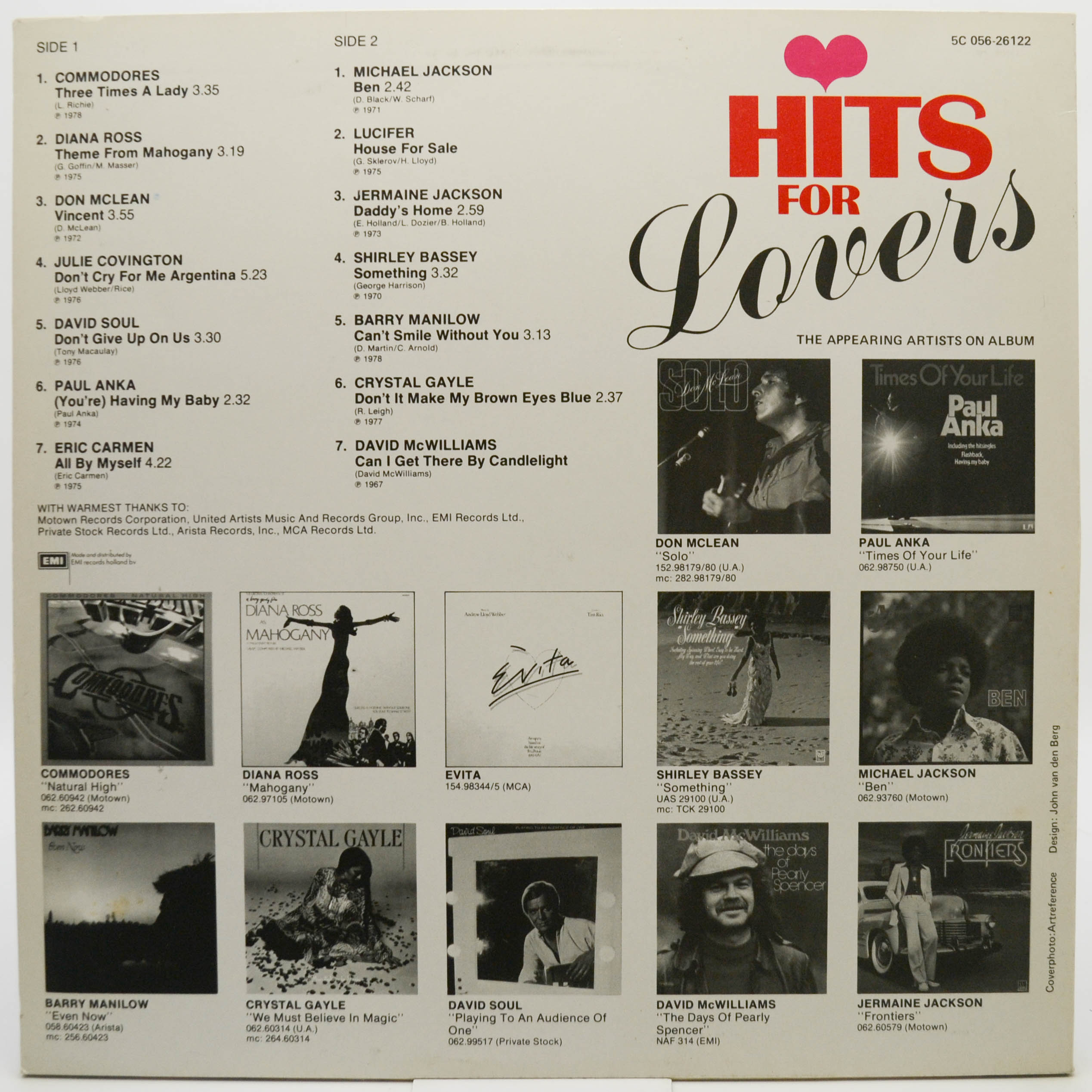 Various — Hits For Lovers, 1978
