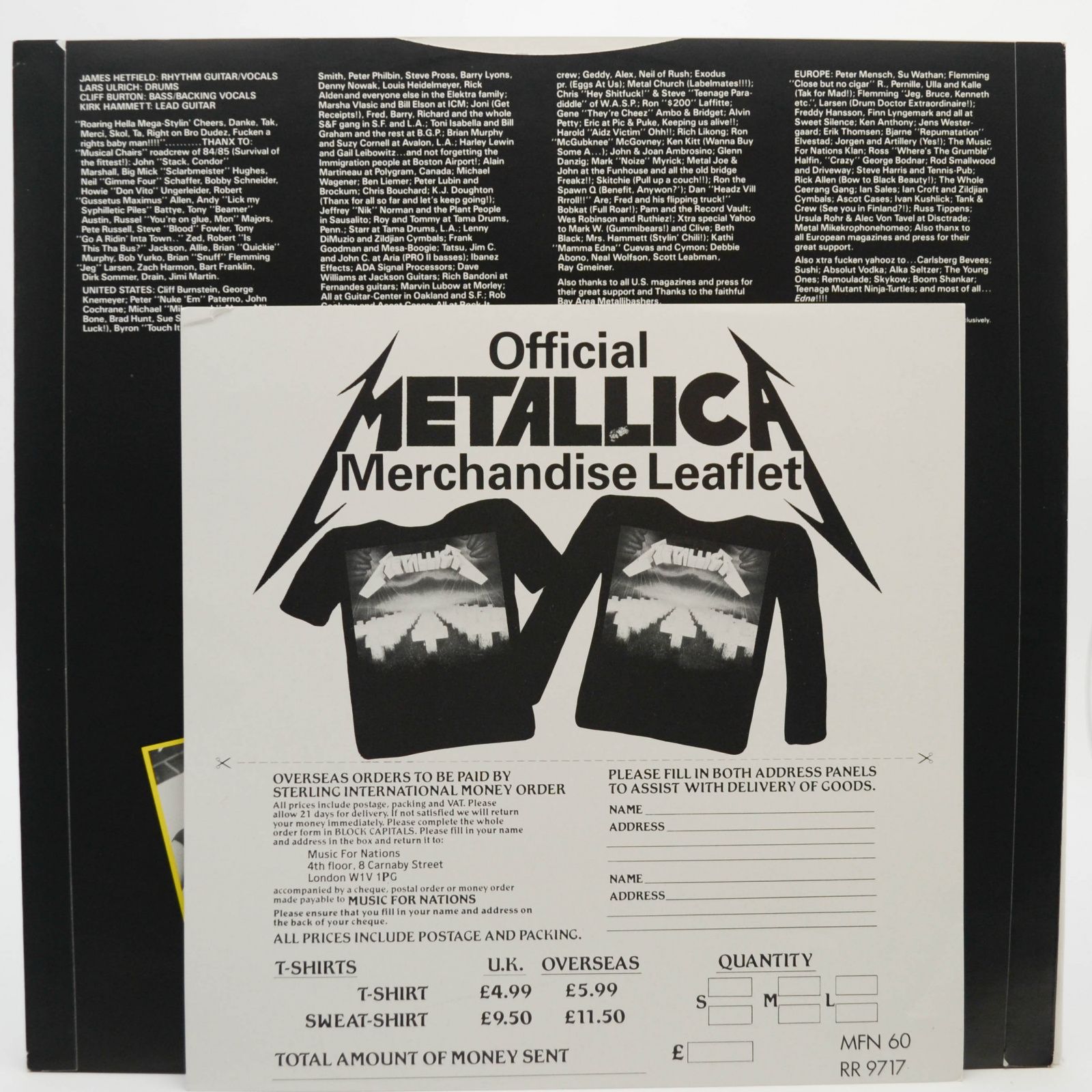 Metallica — Master Of Puppets (UK), 1986