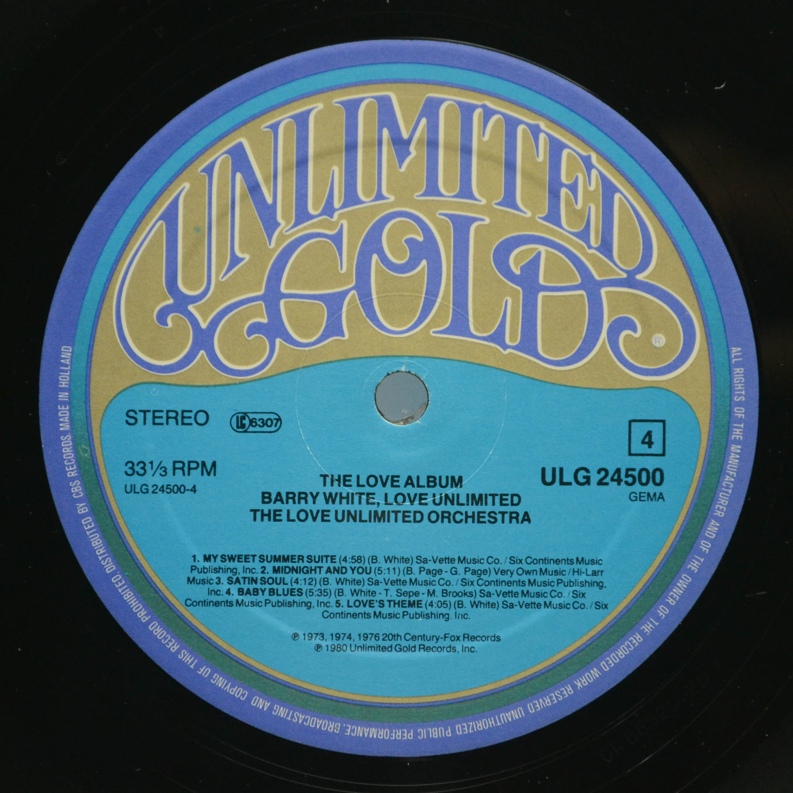 Barry White & The Love Unlimited Orchestra — The Love Album (2LP), 1982