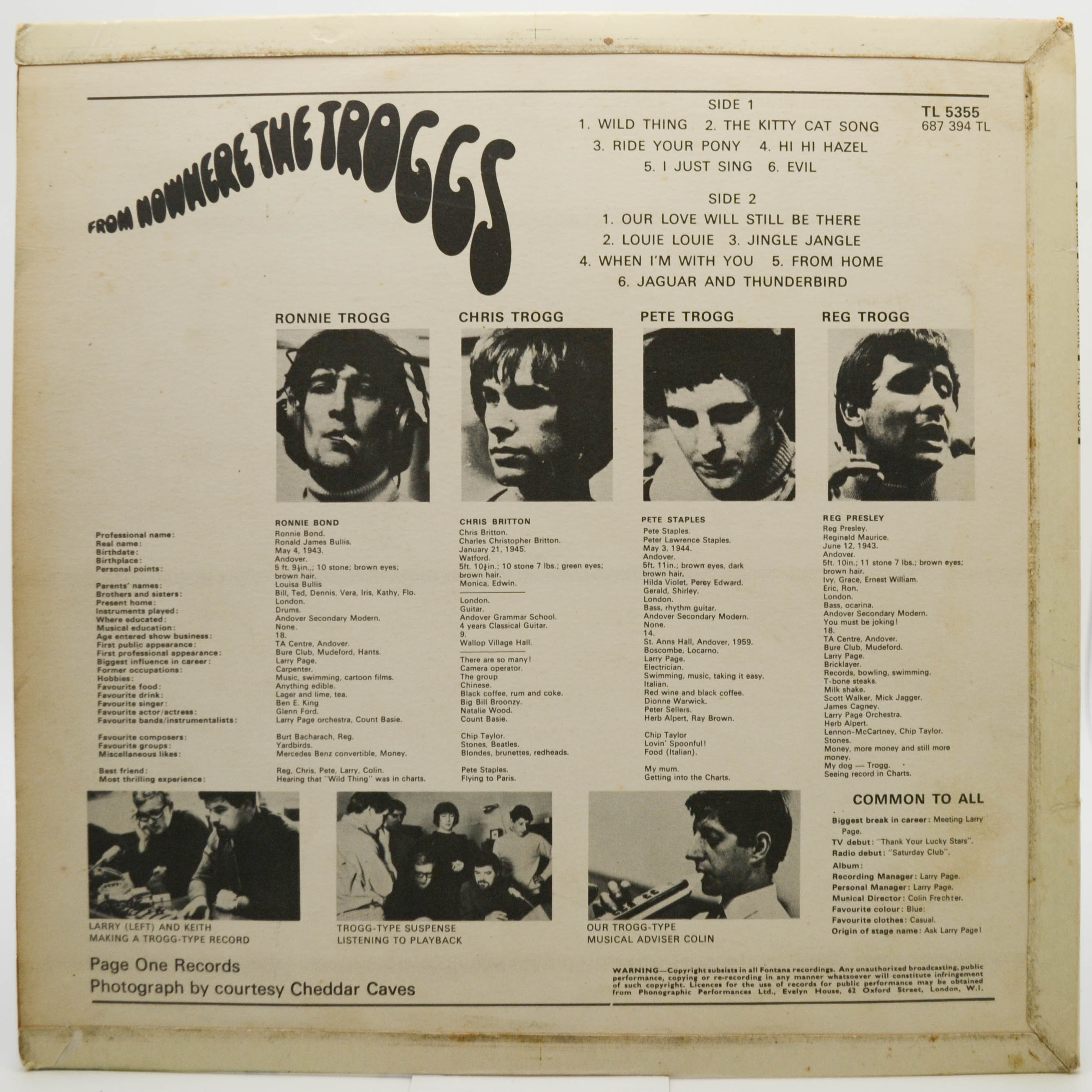 Troggs — From Nowhere (1-st, UK), 1966