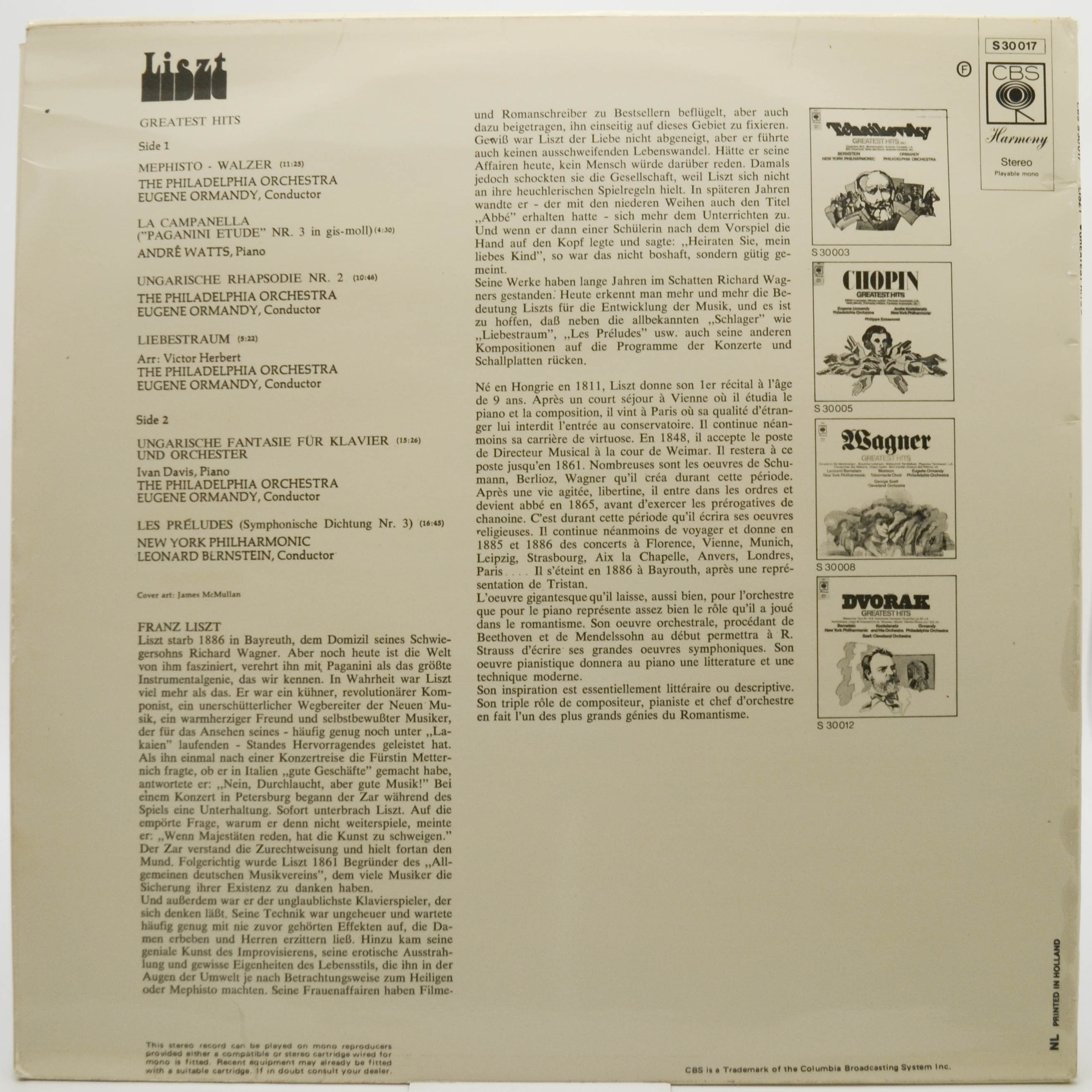 Liszt — Greatest Hits, 1971