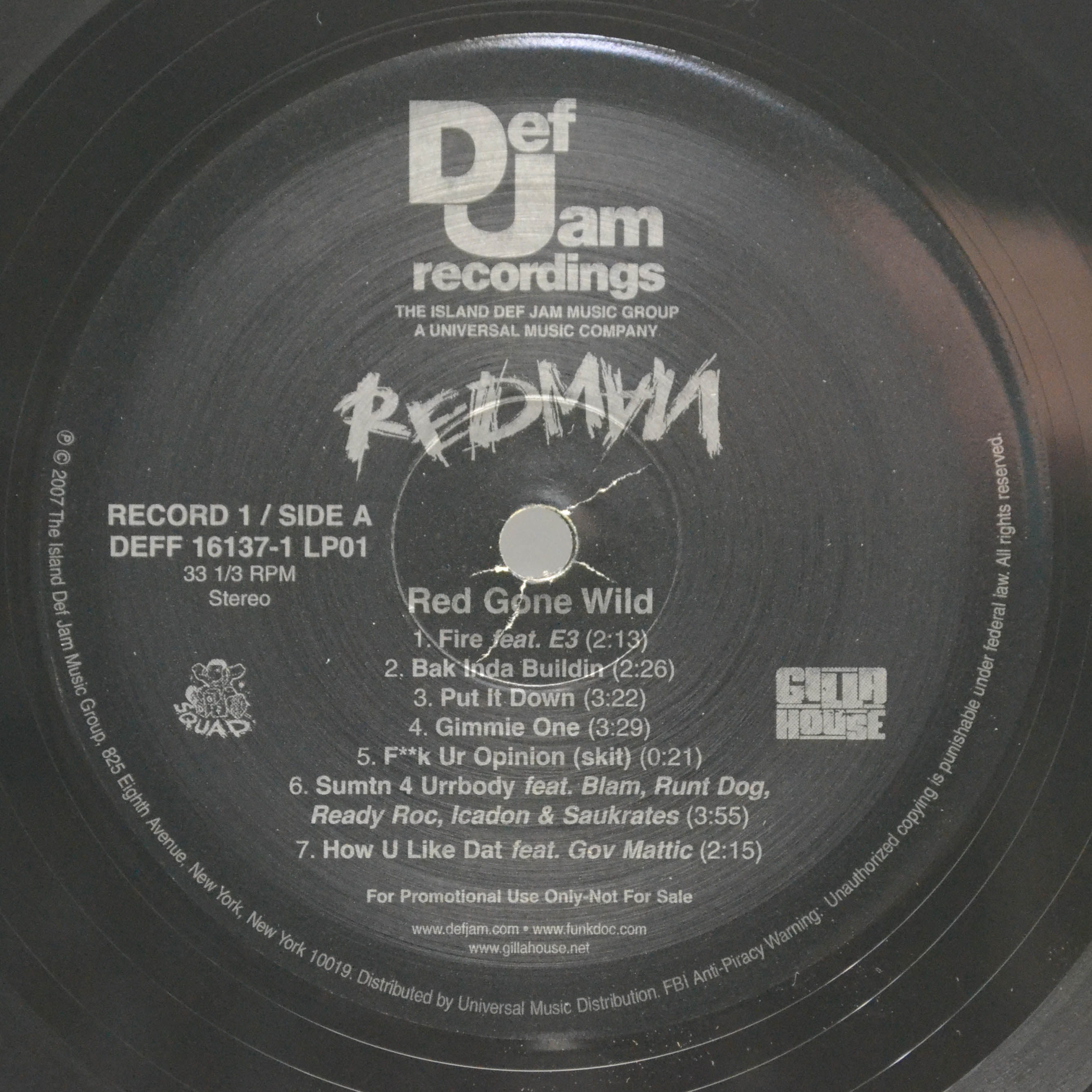 Redman — Red Gone Wild (2LP, 1-st, USA), 2007