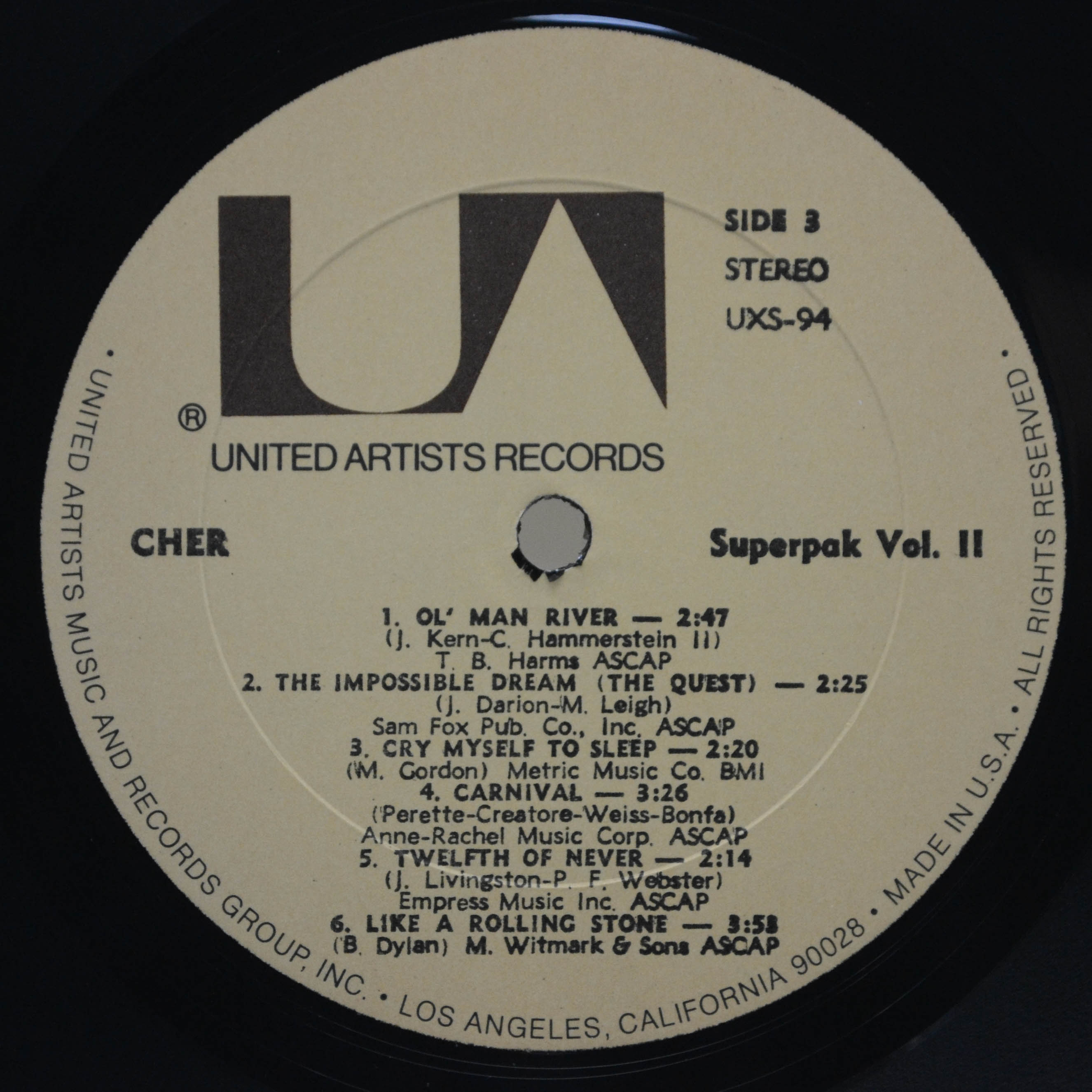 Cher — Superpak Vol. II (2LP, 1-st, USA), 1972