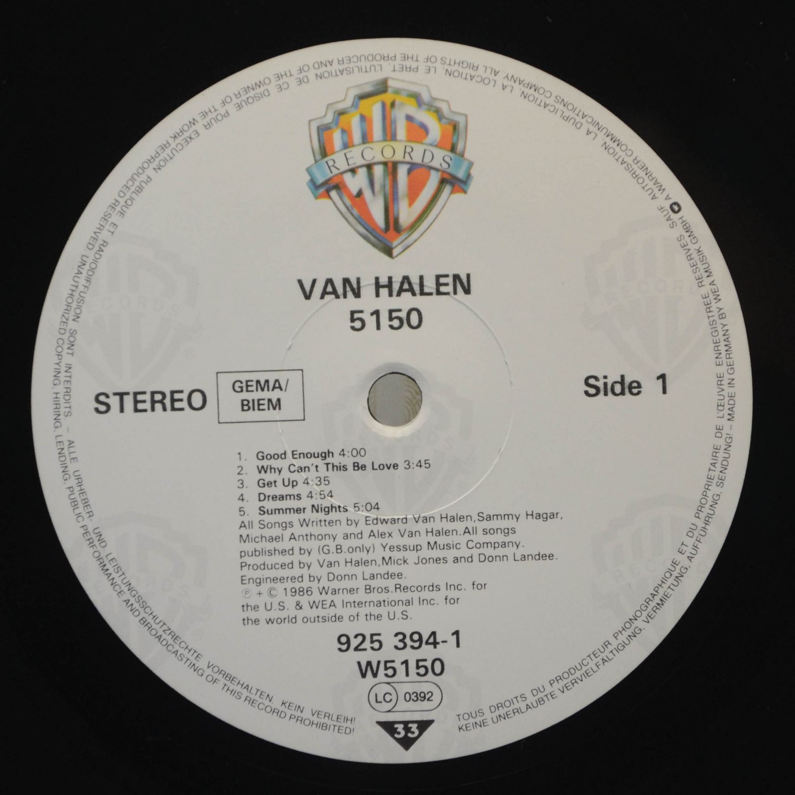 Van Halen — 5150, 1986