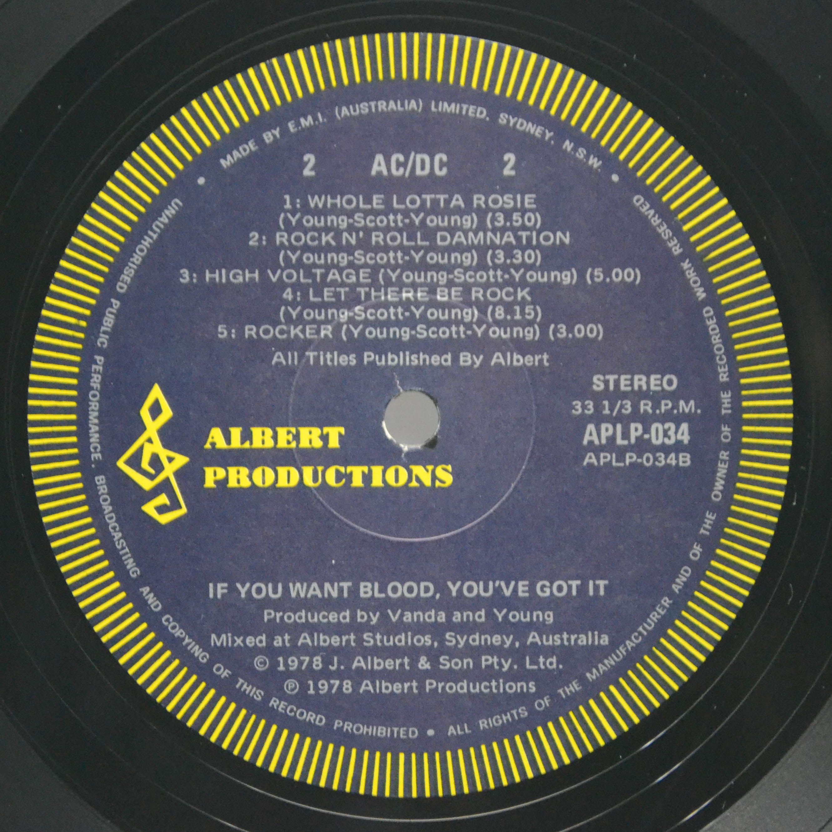 AC/DC — If You Want Blood You've Got It (1-st, Australia), 1978