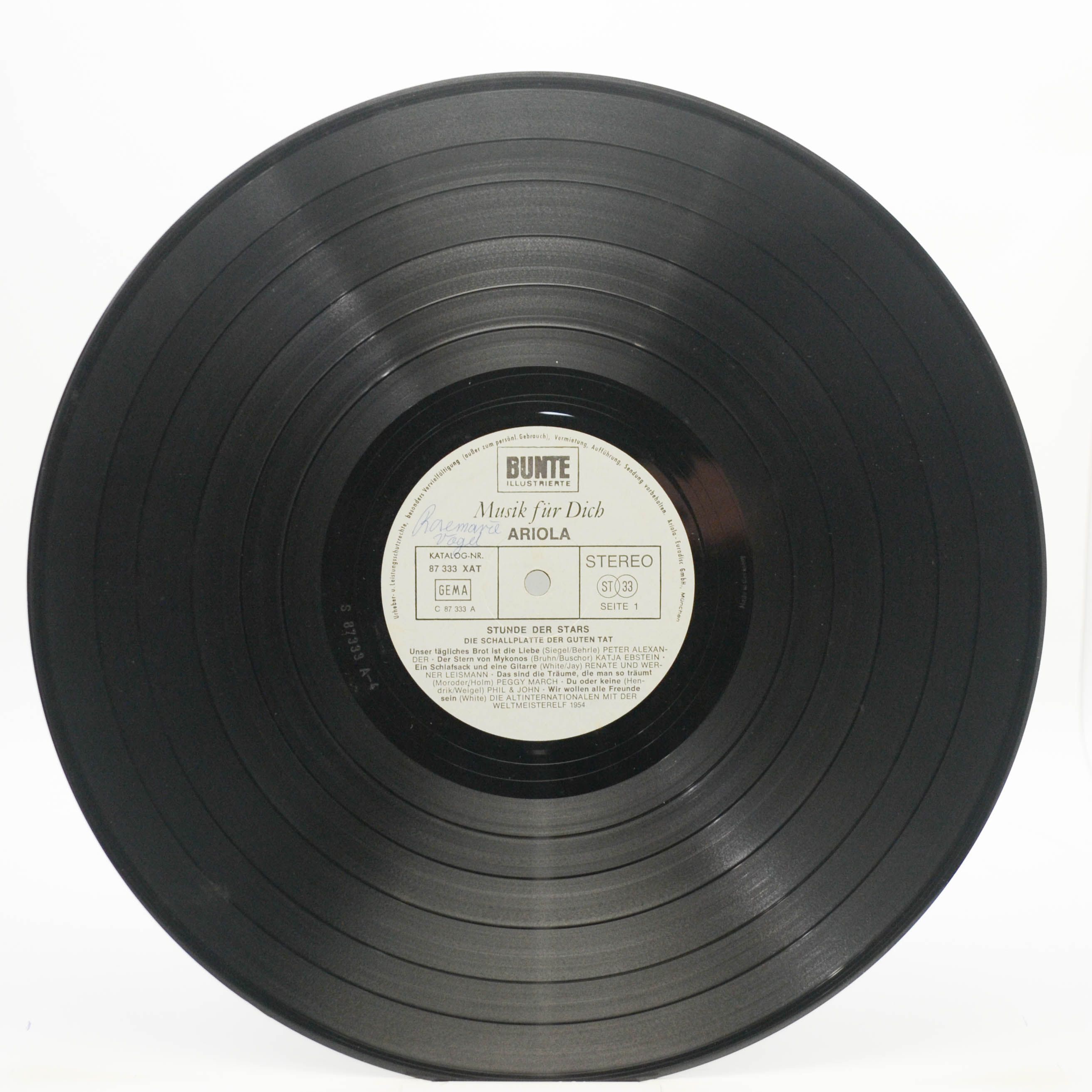 Various — Stunde Der Stars - Die Schallplatte Der Guten Tat, 1971