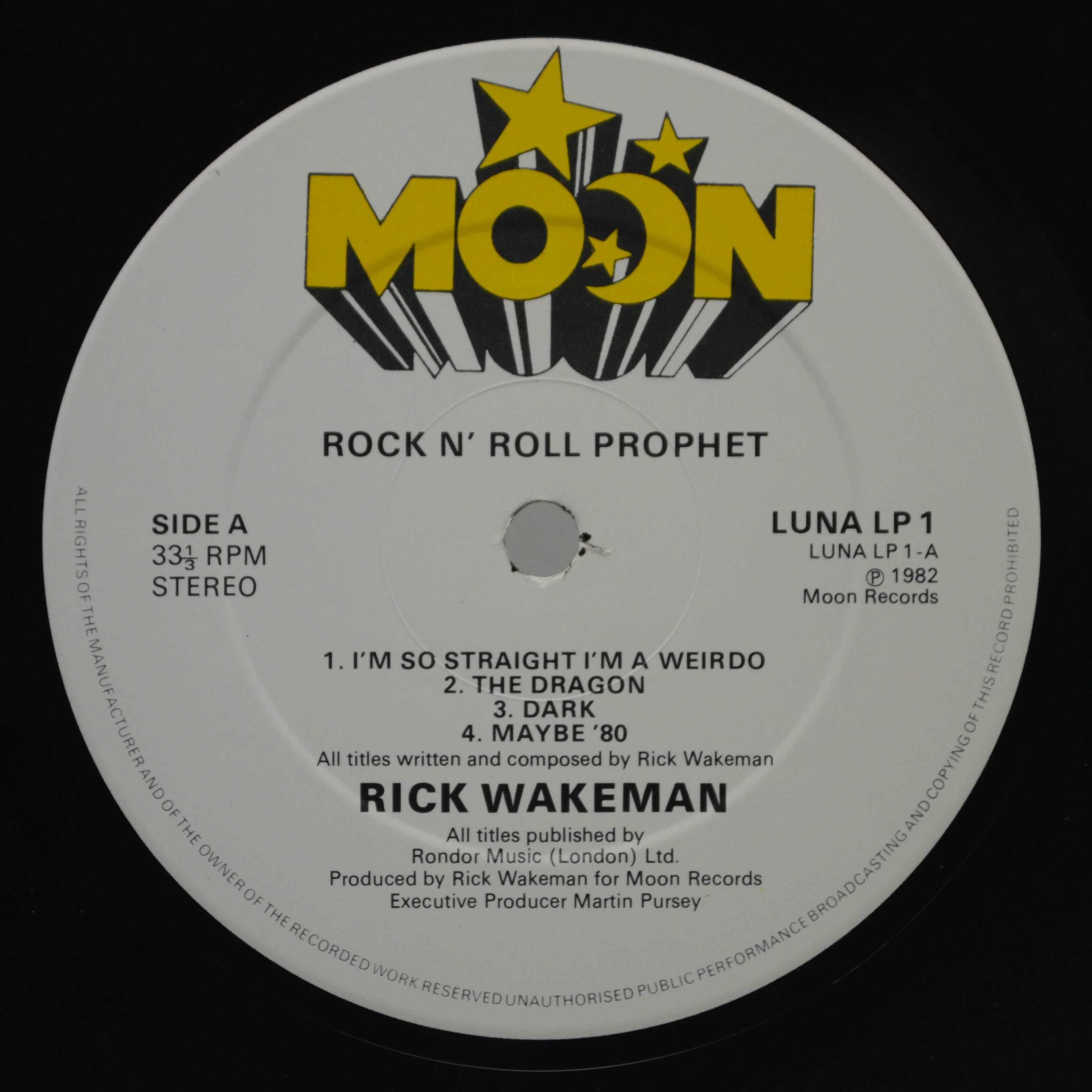 Rick Wakeman — Rock N' Roll Prophet (1-st, UK), 1982