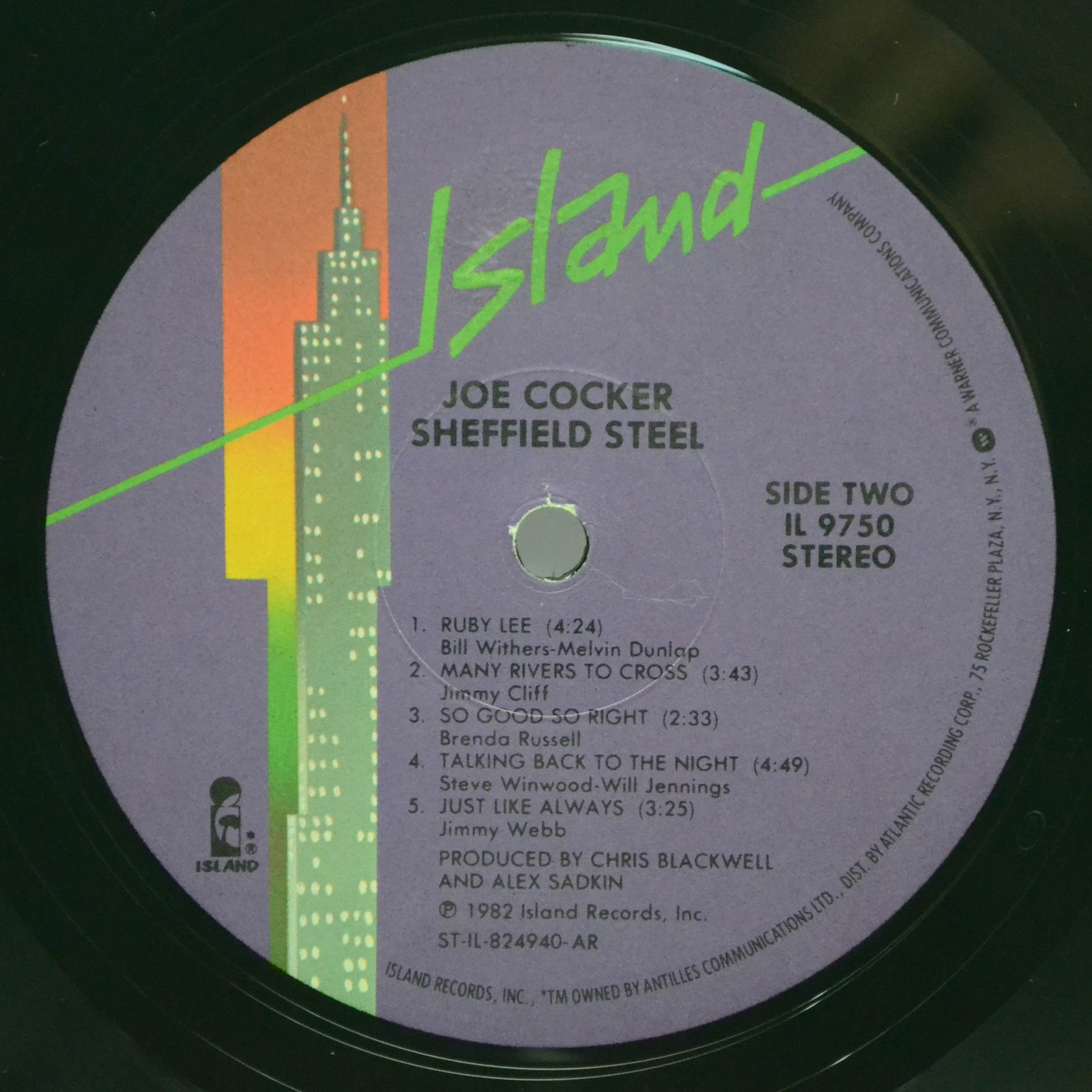 Joe Cocker — Sheffield Steel (USA), 1982