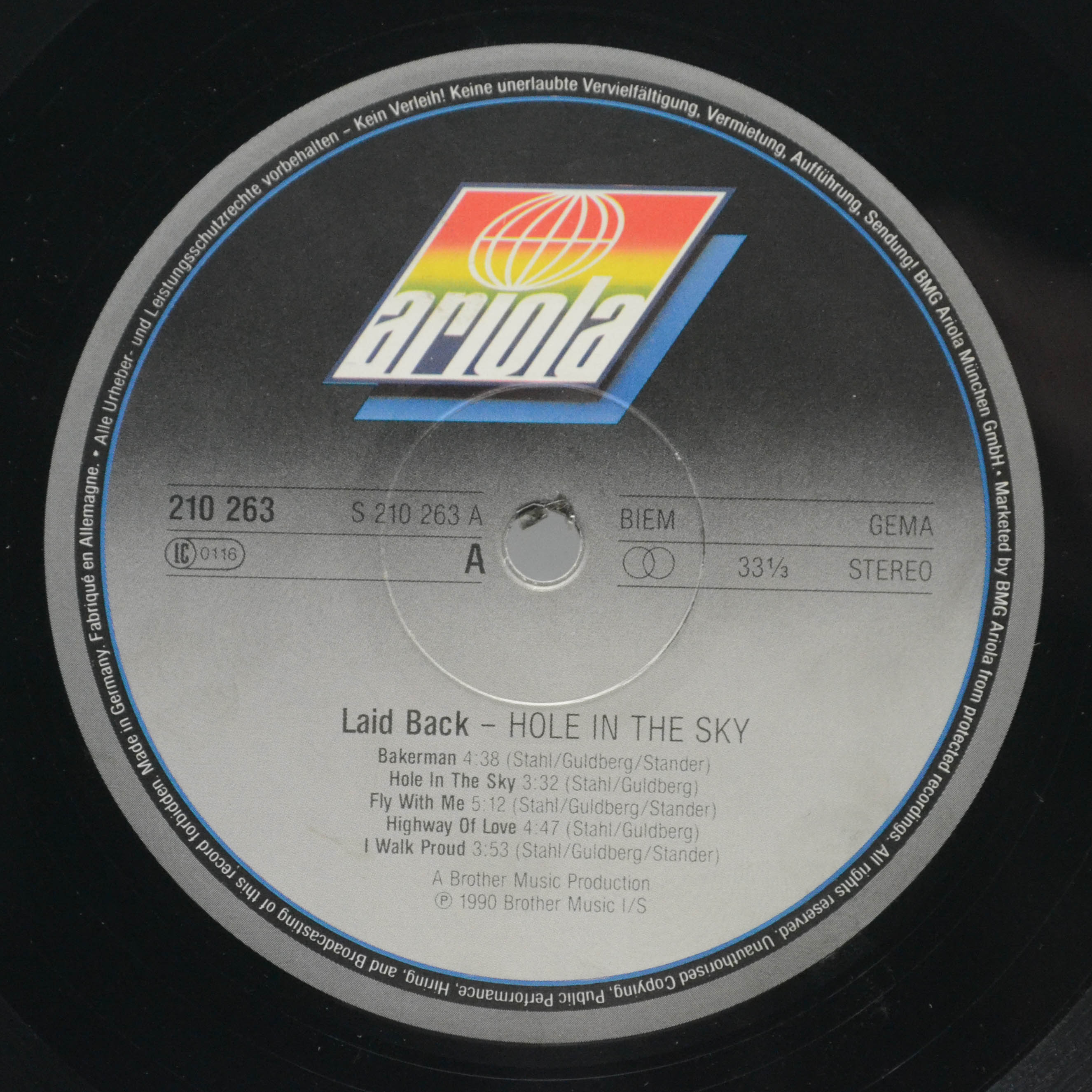 Laid Back — Hole In The Sky, 1990