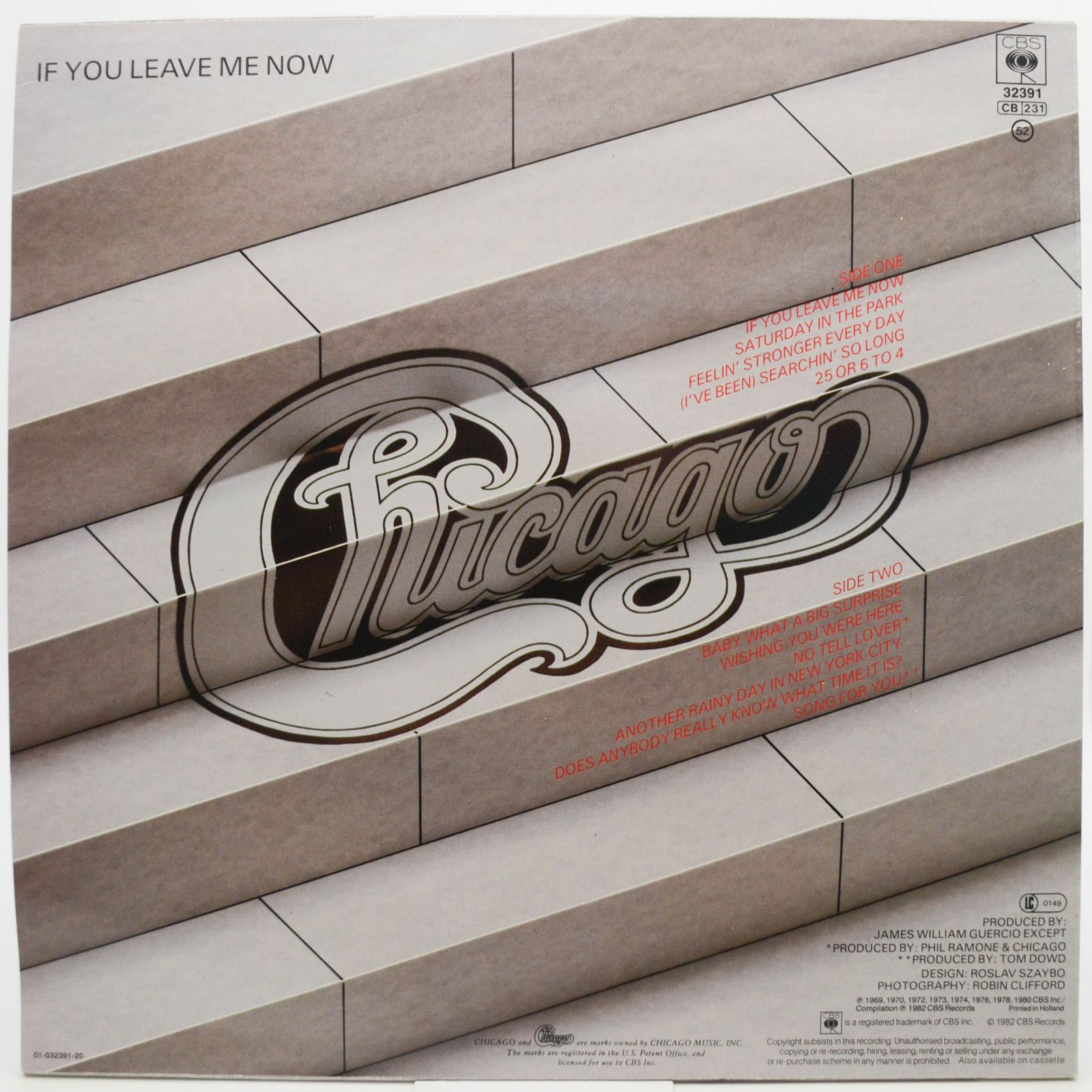 Chicago — If You Leave Me Now, 1982