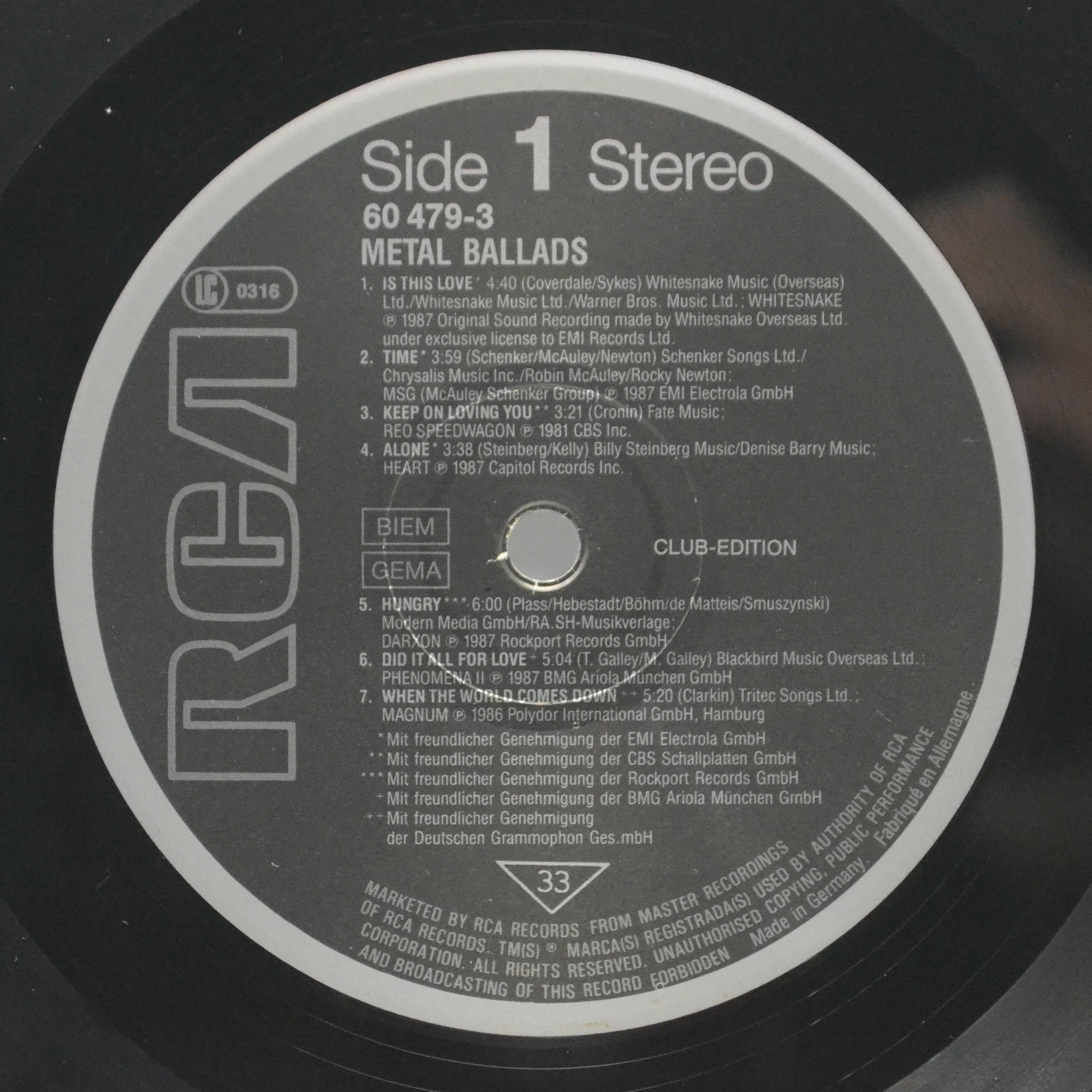 Various — Metal Ballads, 1988