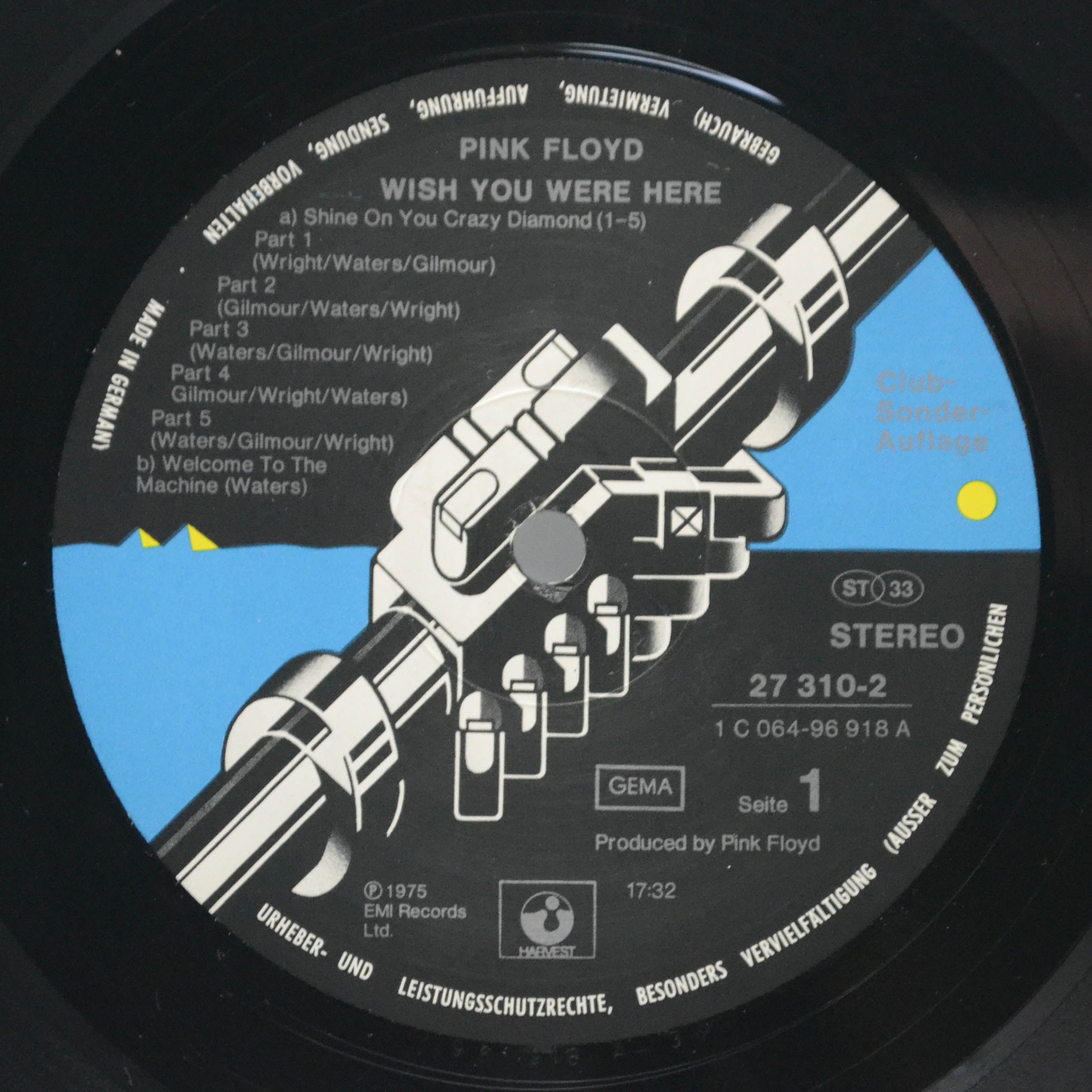 Pink Floyd — Wish You Were Here, 1975