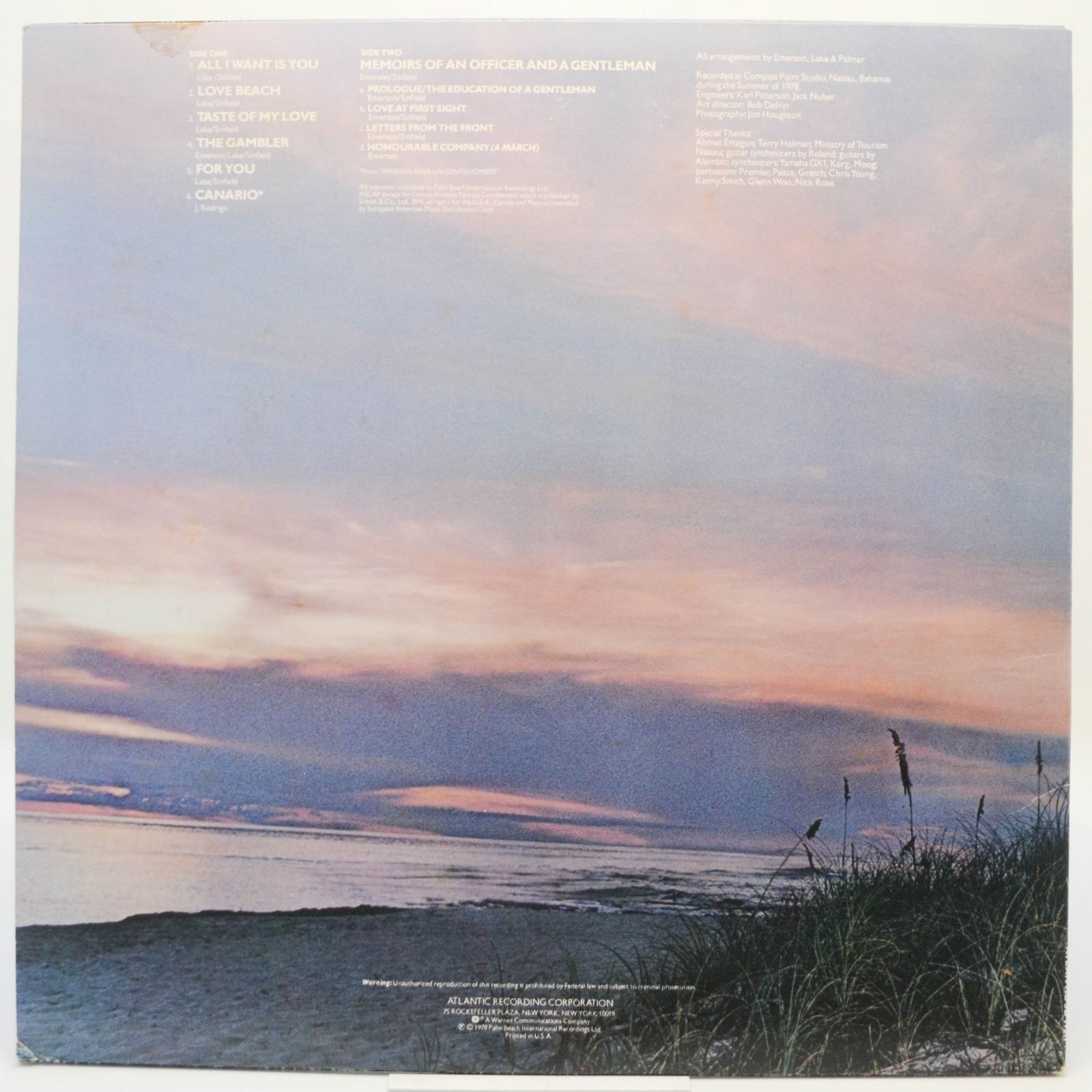 Emerson, Lake & Palmer — Love Beach (USA), 1978