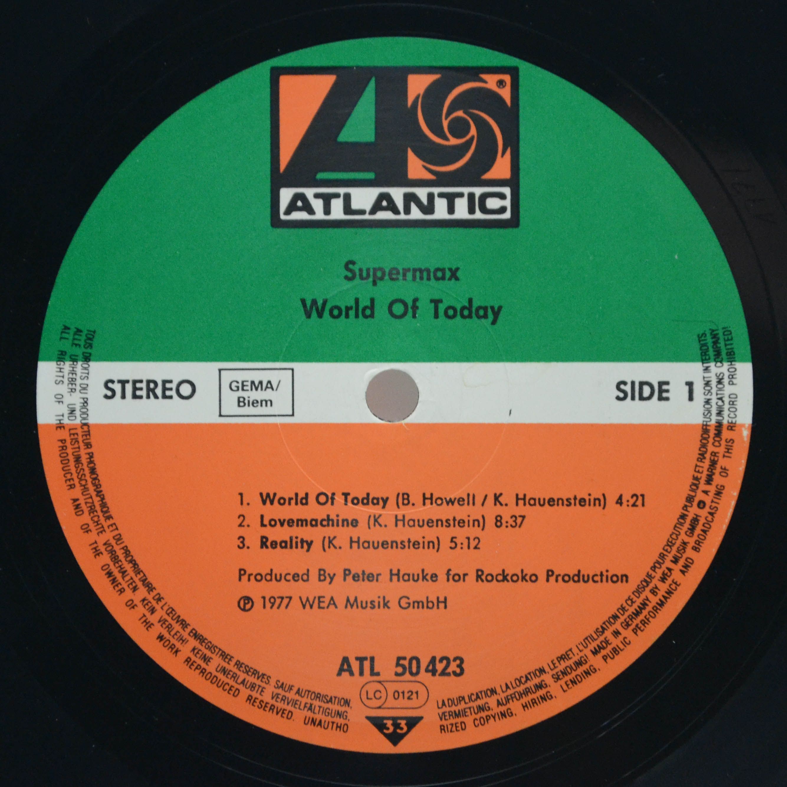 Supermax — World Of Today, 1977