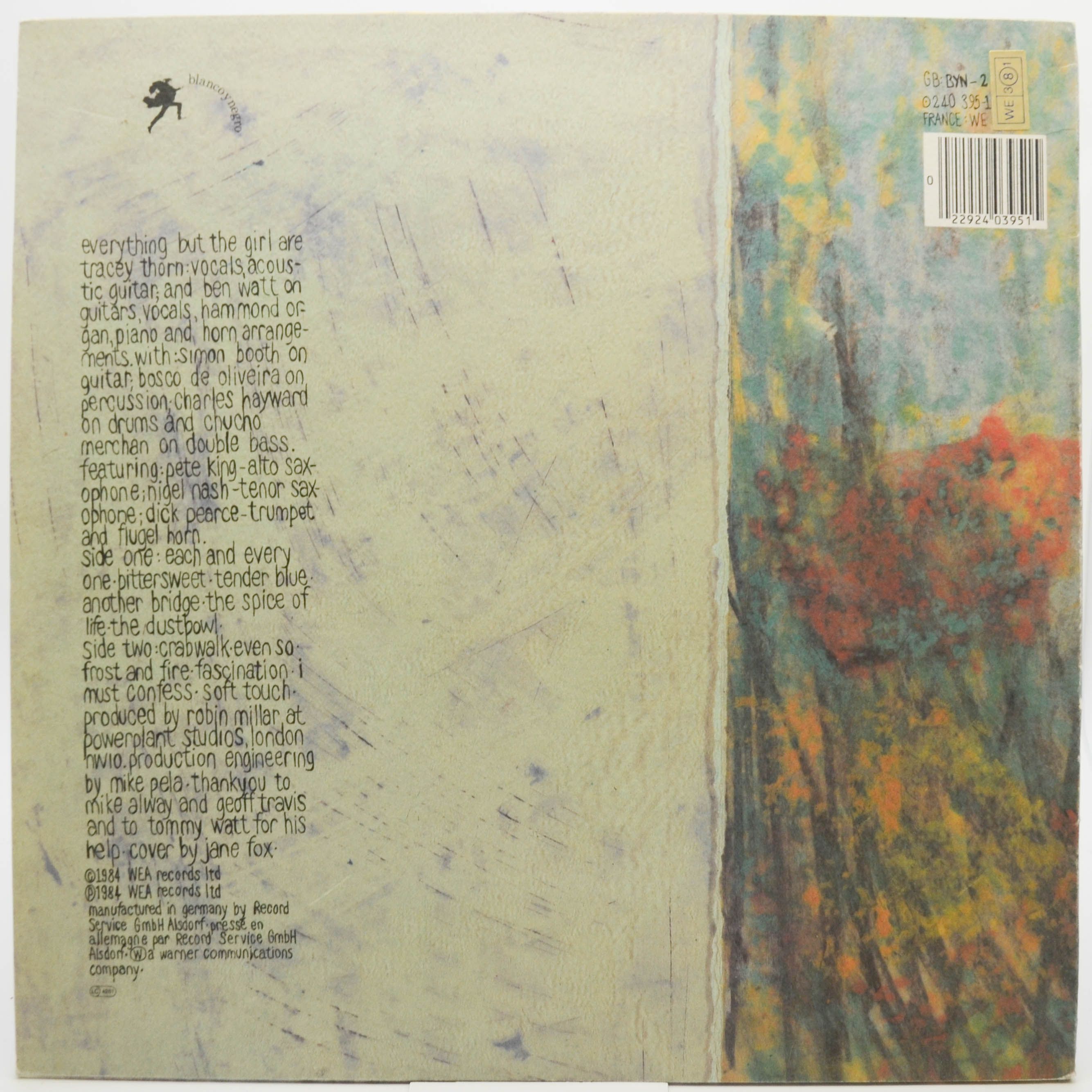 Виниловая пластинка Everything But The Girl — Eden, 1984