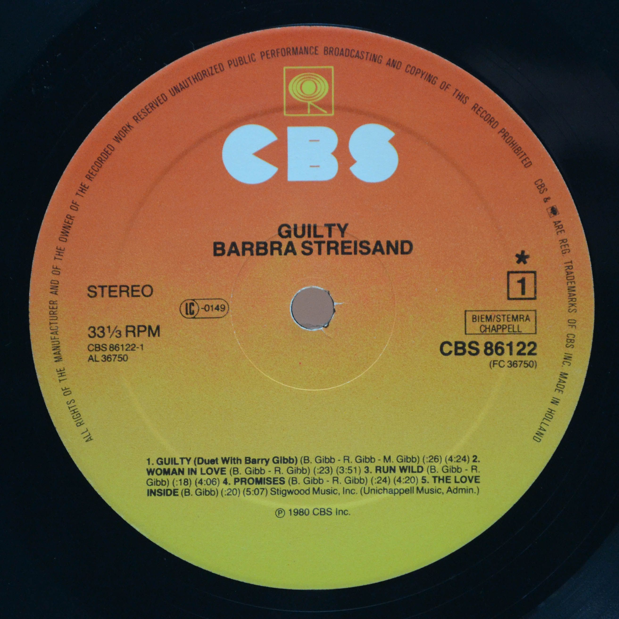 Streisand — Guilty, 1980