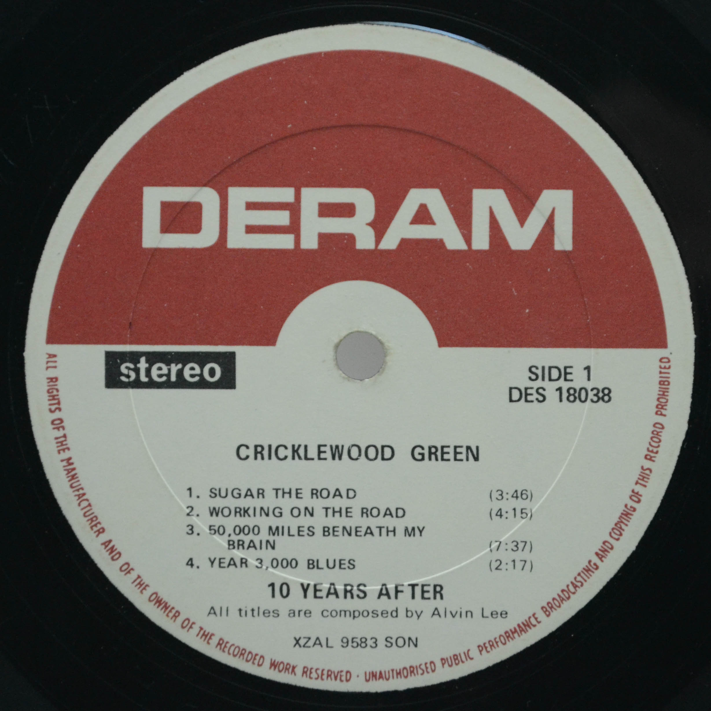 Виниловая пластинка Ten Years After — Cricklewood Green (USA), 1970