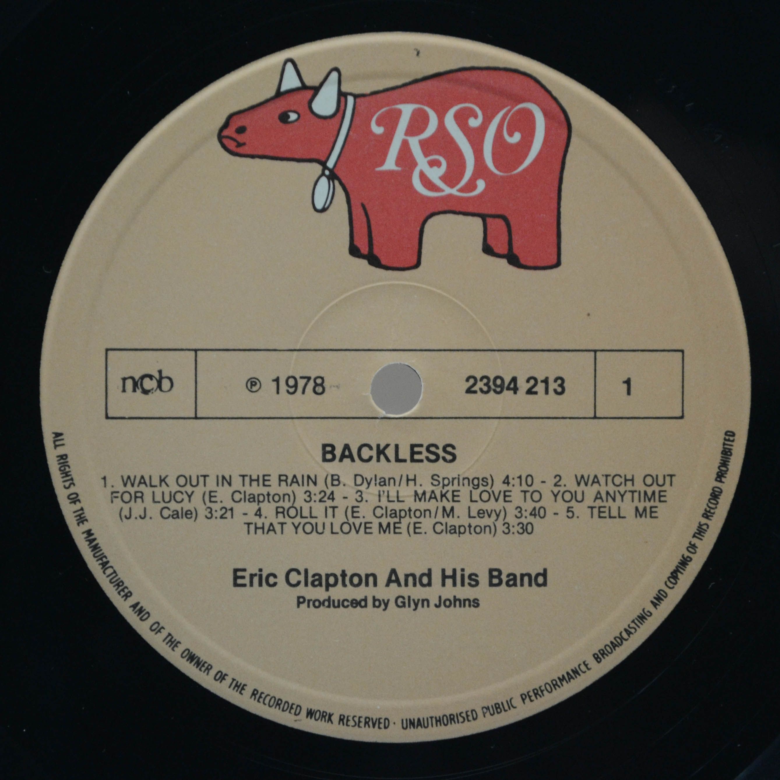 Eric Clapton — Backless, 1978