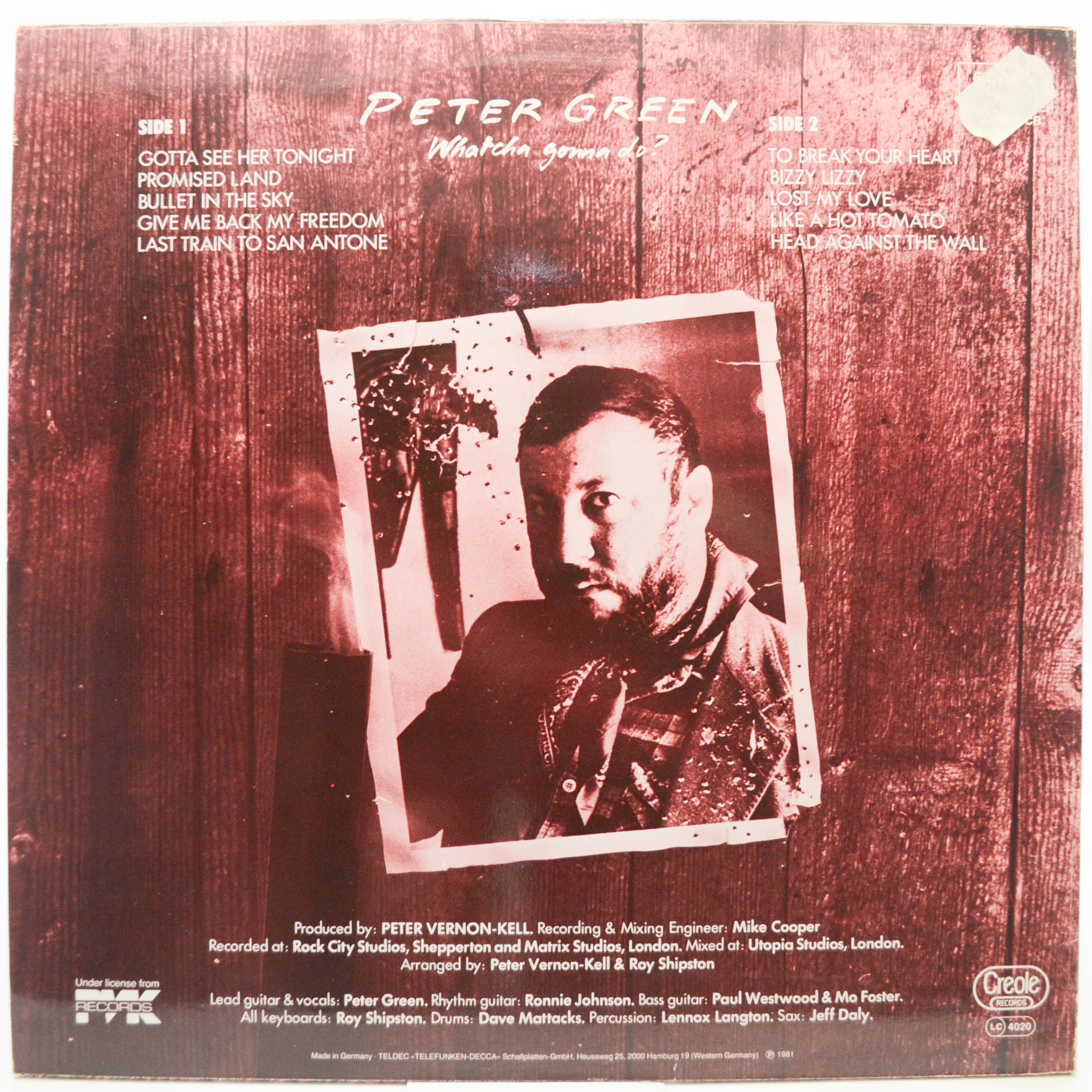 Peter Green — Whatcha Gonna Do?, 1981