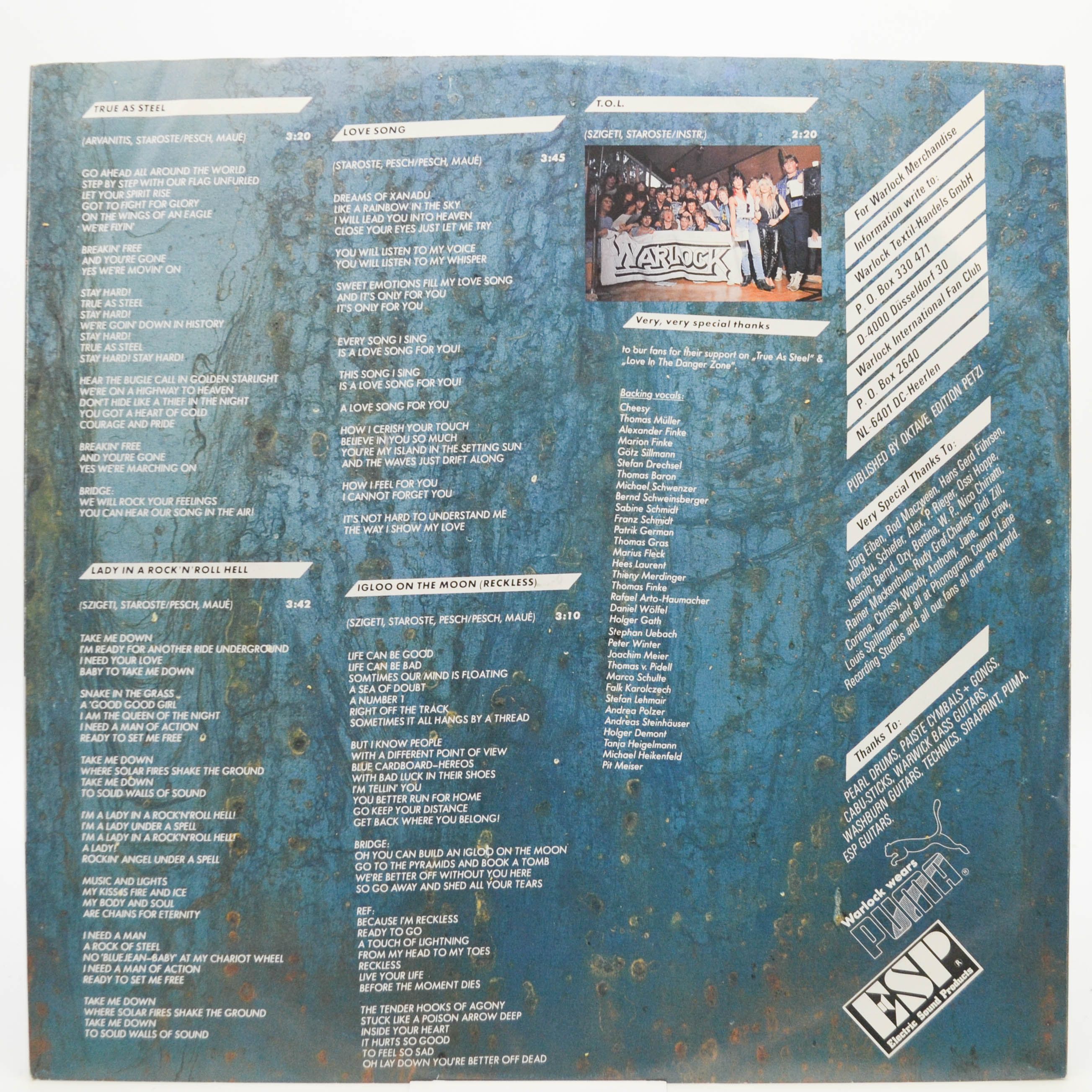 Warlock — True As Steel, 1986