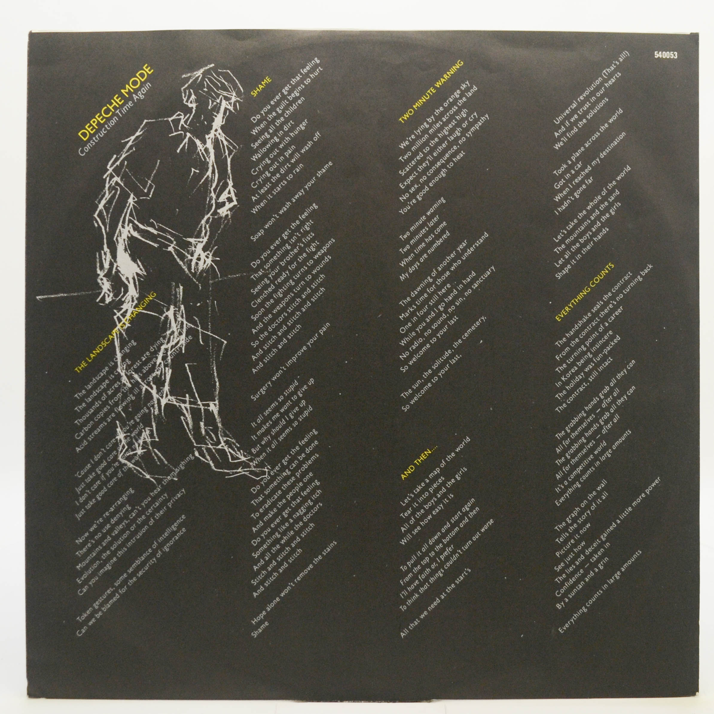 Виниловая пластинка Depeche Mode — Construction Time Again, 1983