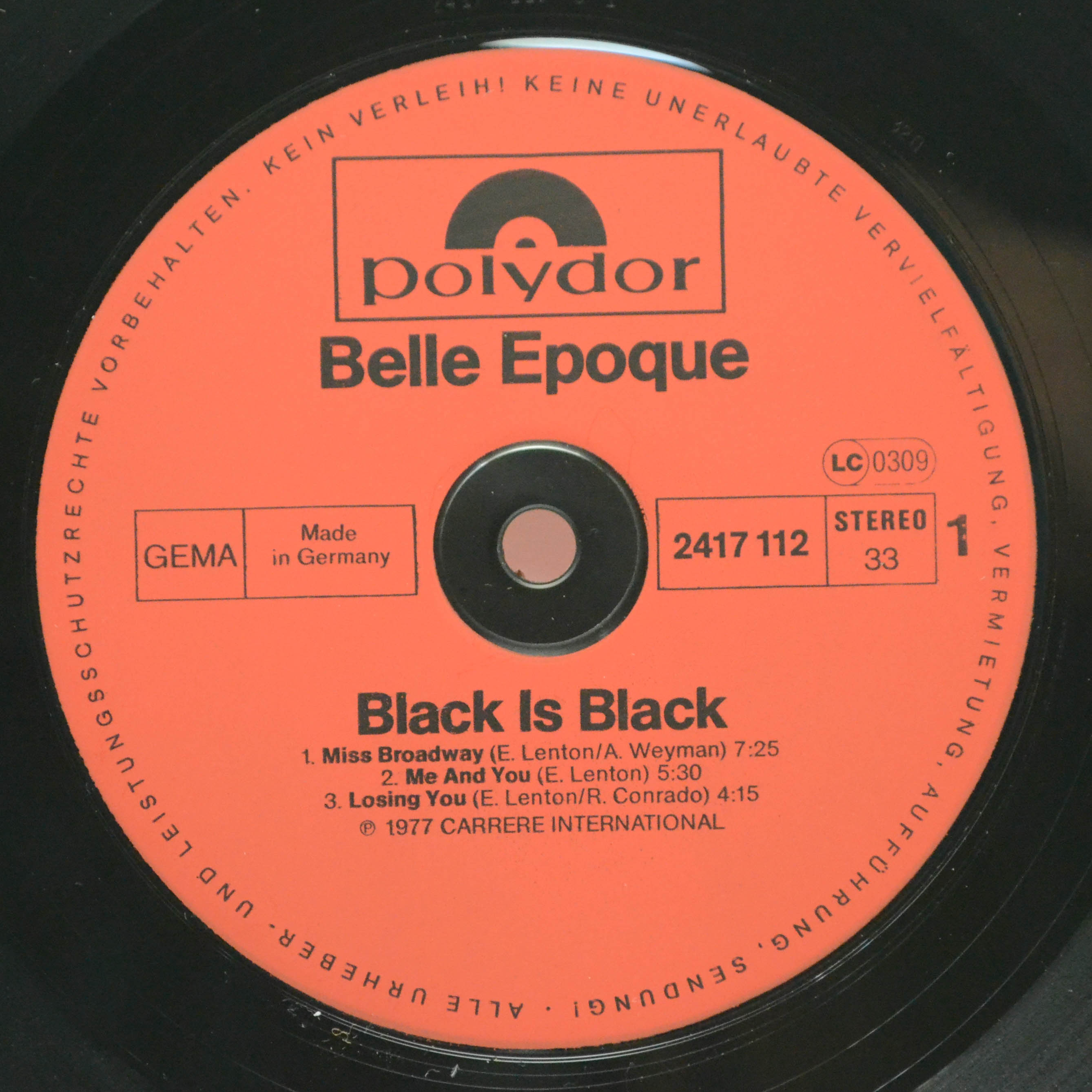 Belle Epoque — Black Is Black, 1977