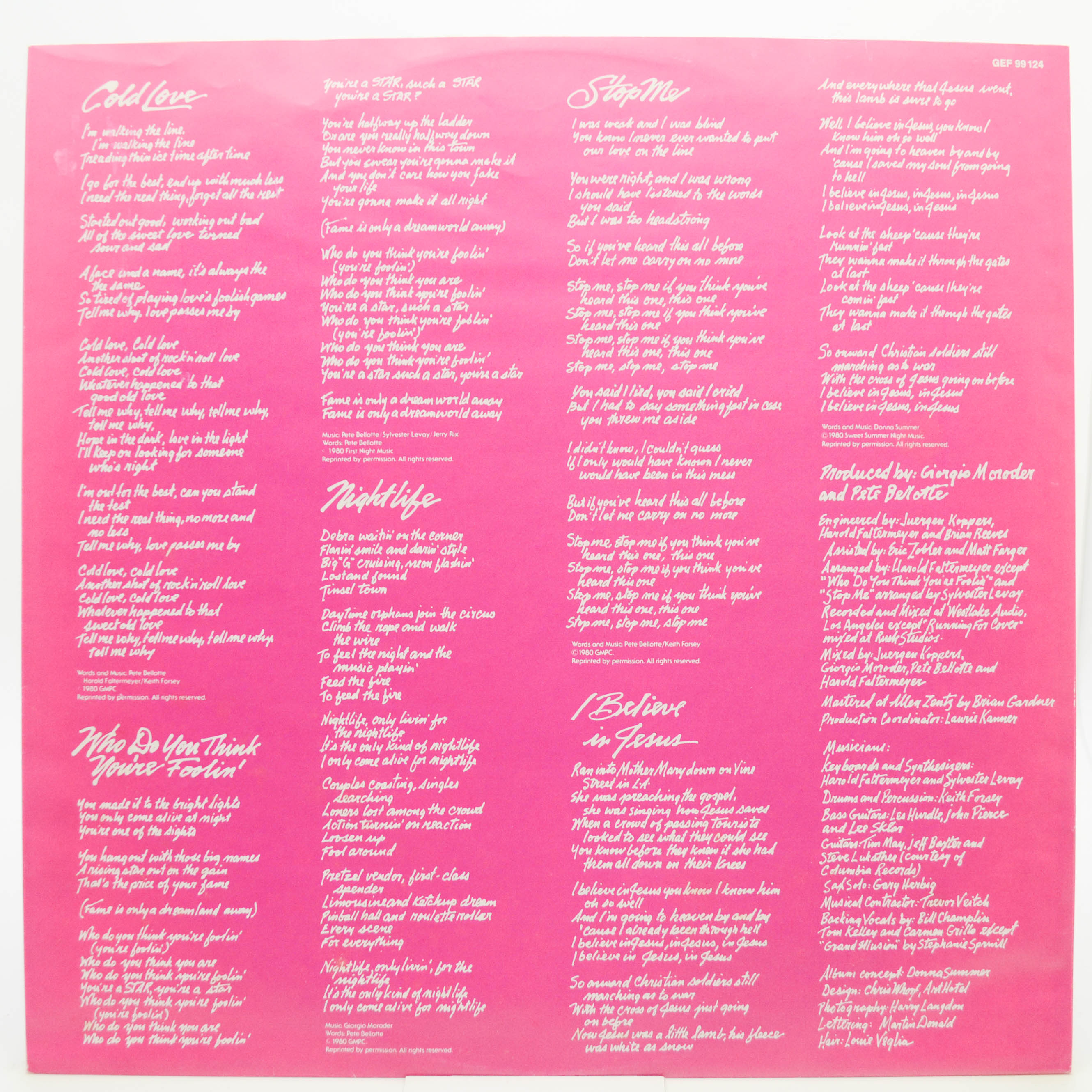 Donna Summer — The Wanderer, 1980