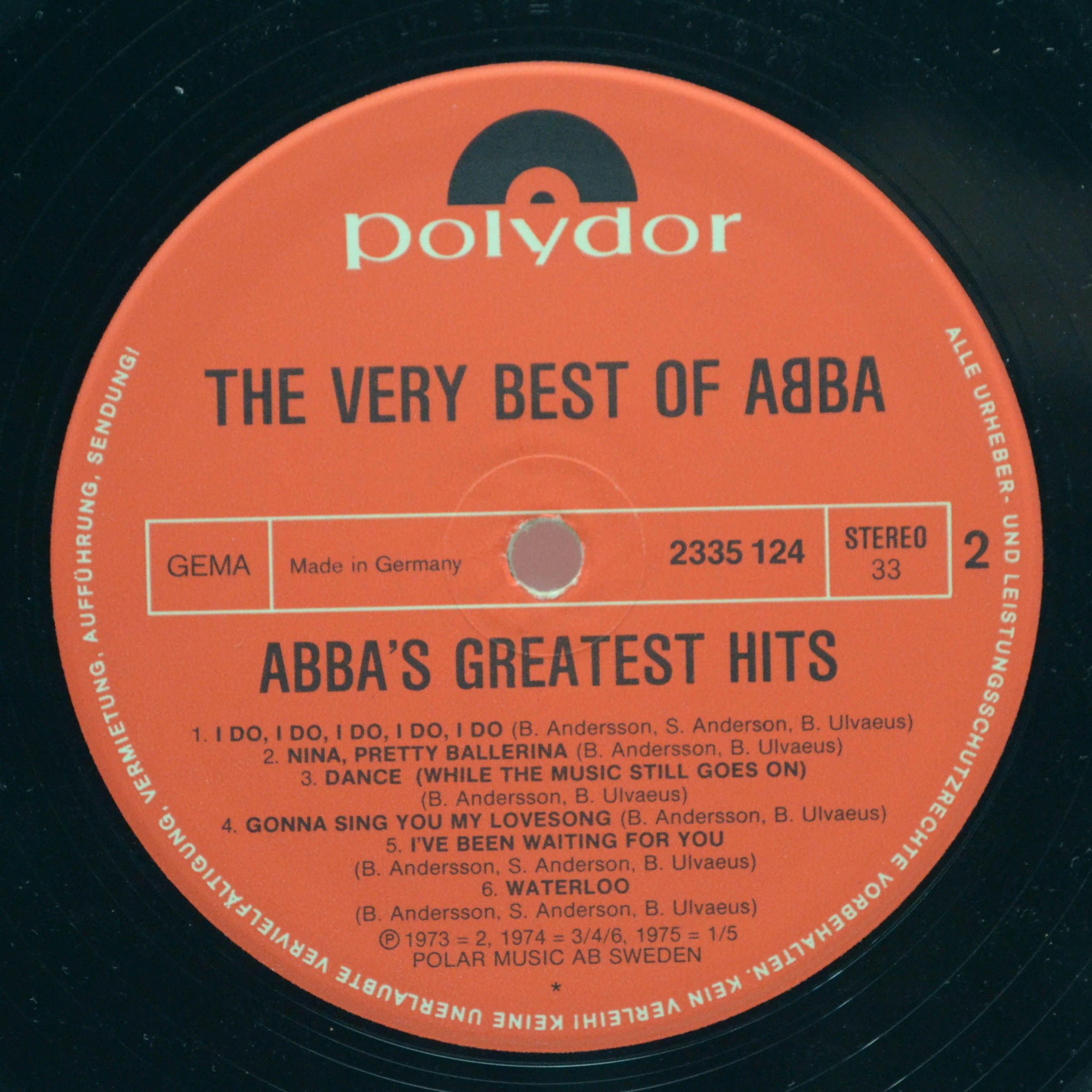 ABBA — The Very Best Of ABBA (ABBA's Greatest Hits) (2LP), 1976
