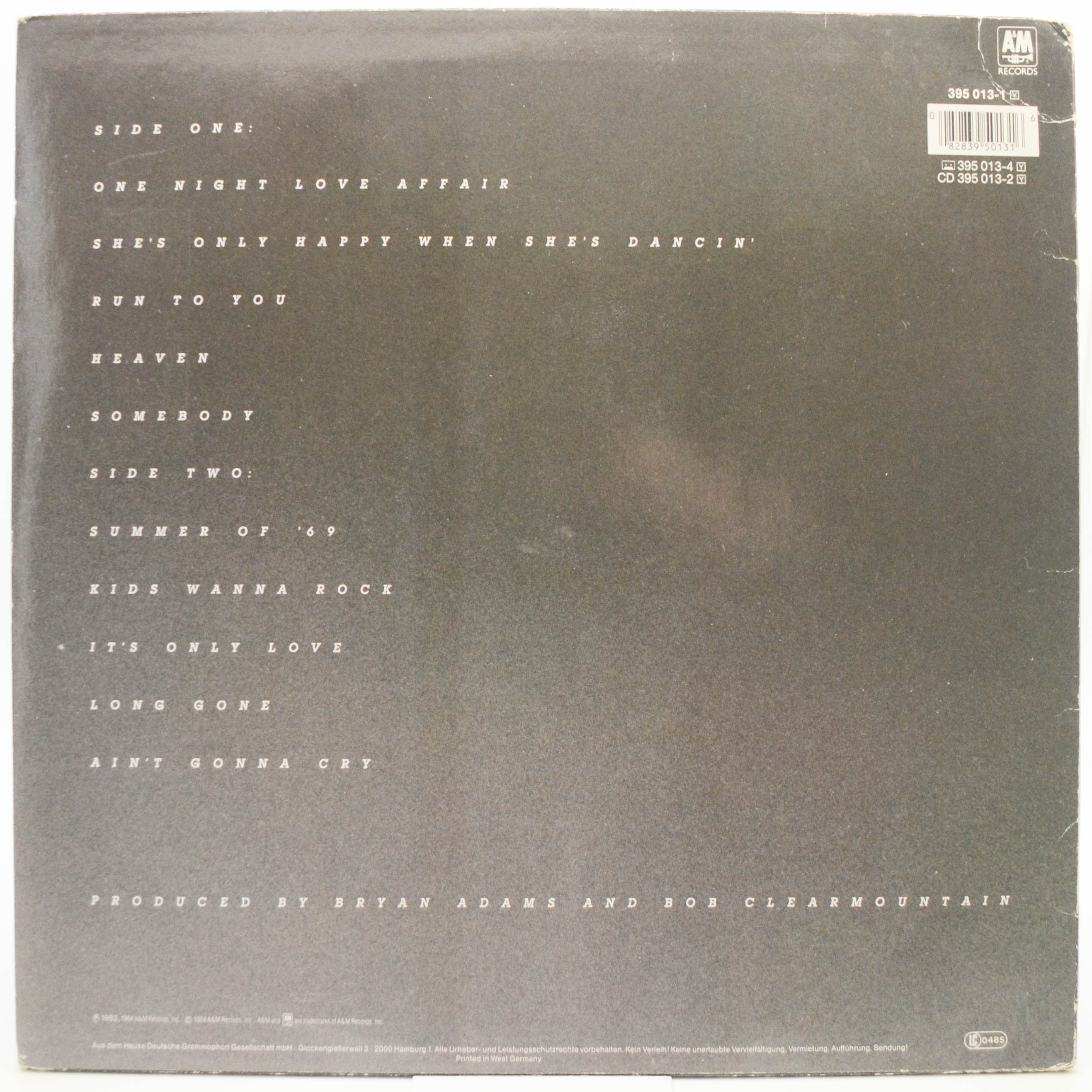 Bryan Adams — Reckless, 1985