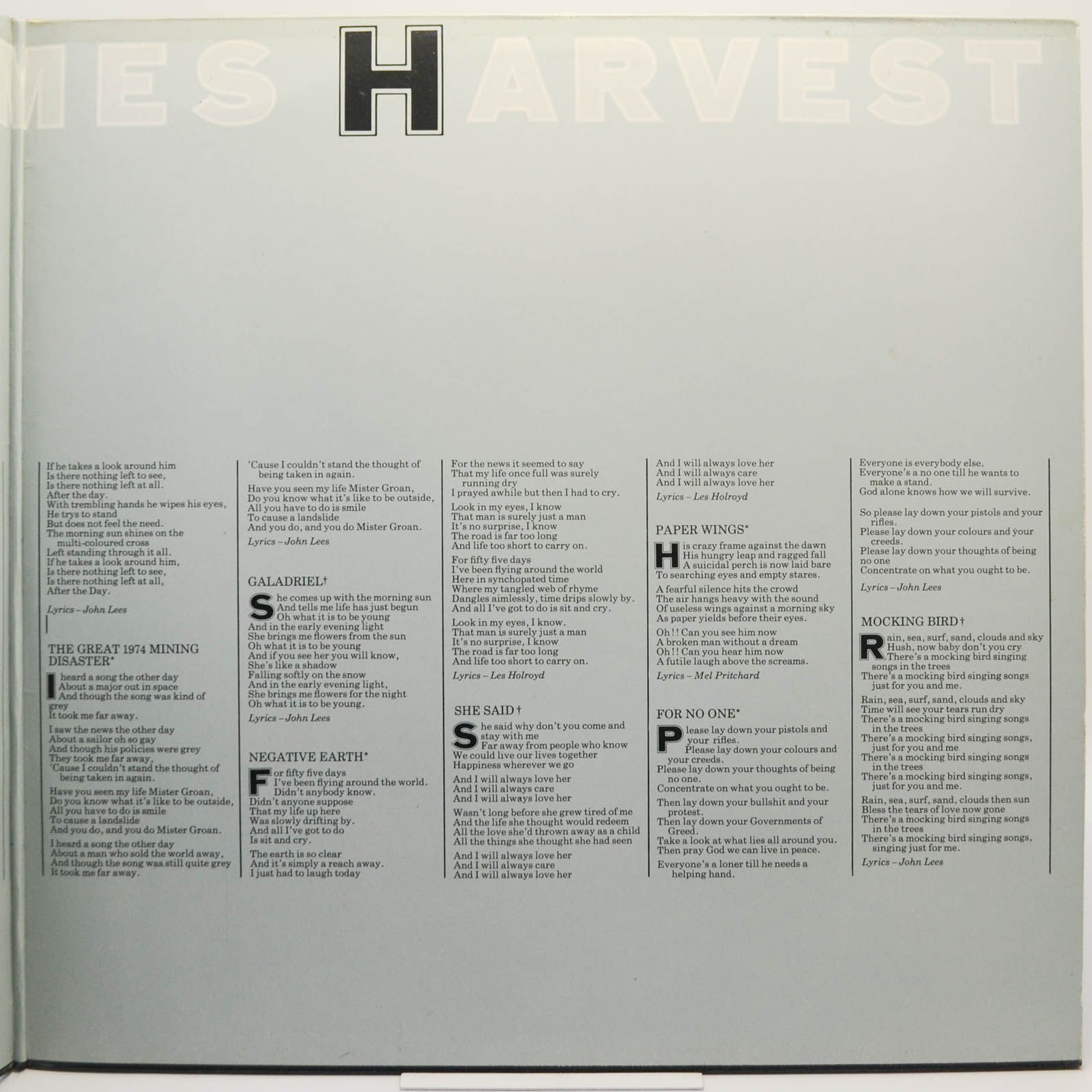 Barclay James Harvest — Live (2LP), 1974