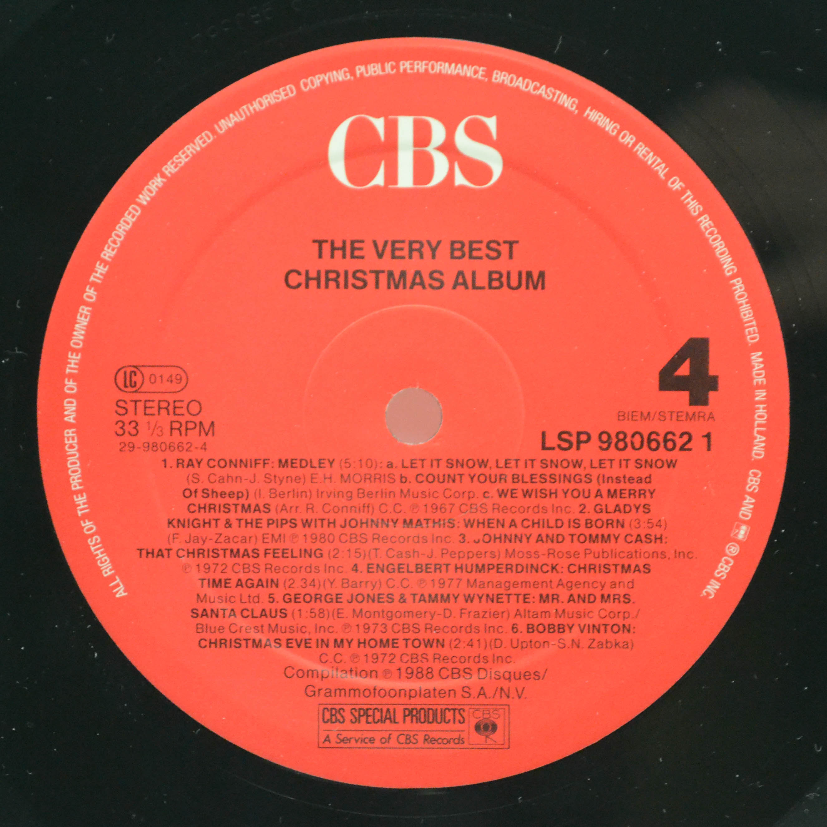 Various — The Very Best Christmas Album (2LP), 1988