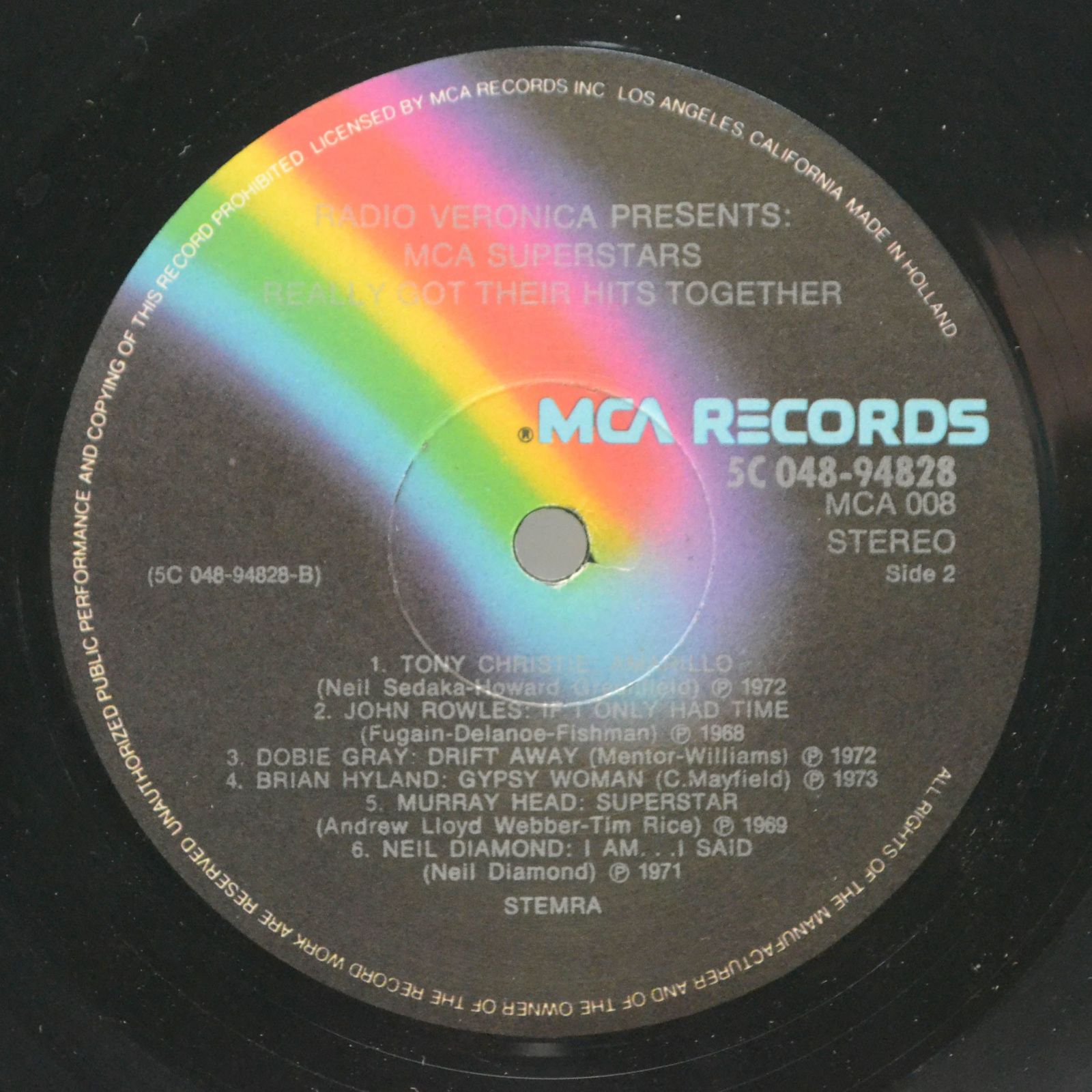 Various — Radio Veronica Presents: MCA Superstars - Really Got Their Hits Together, 1974