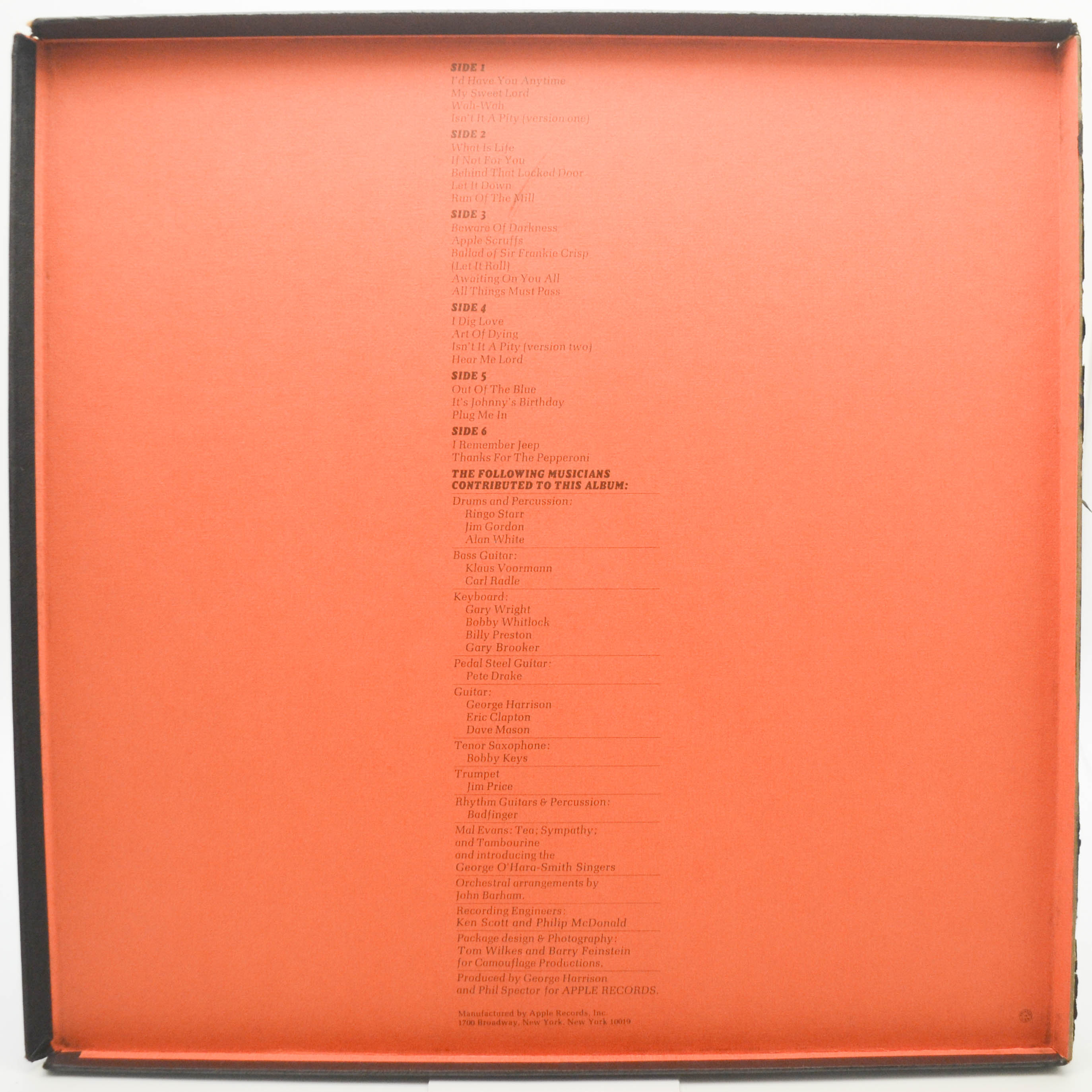 George Harrison — All Things Must Pass (USA+Poster), 1970