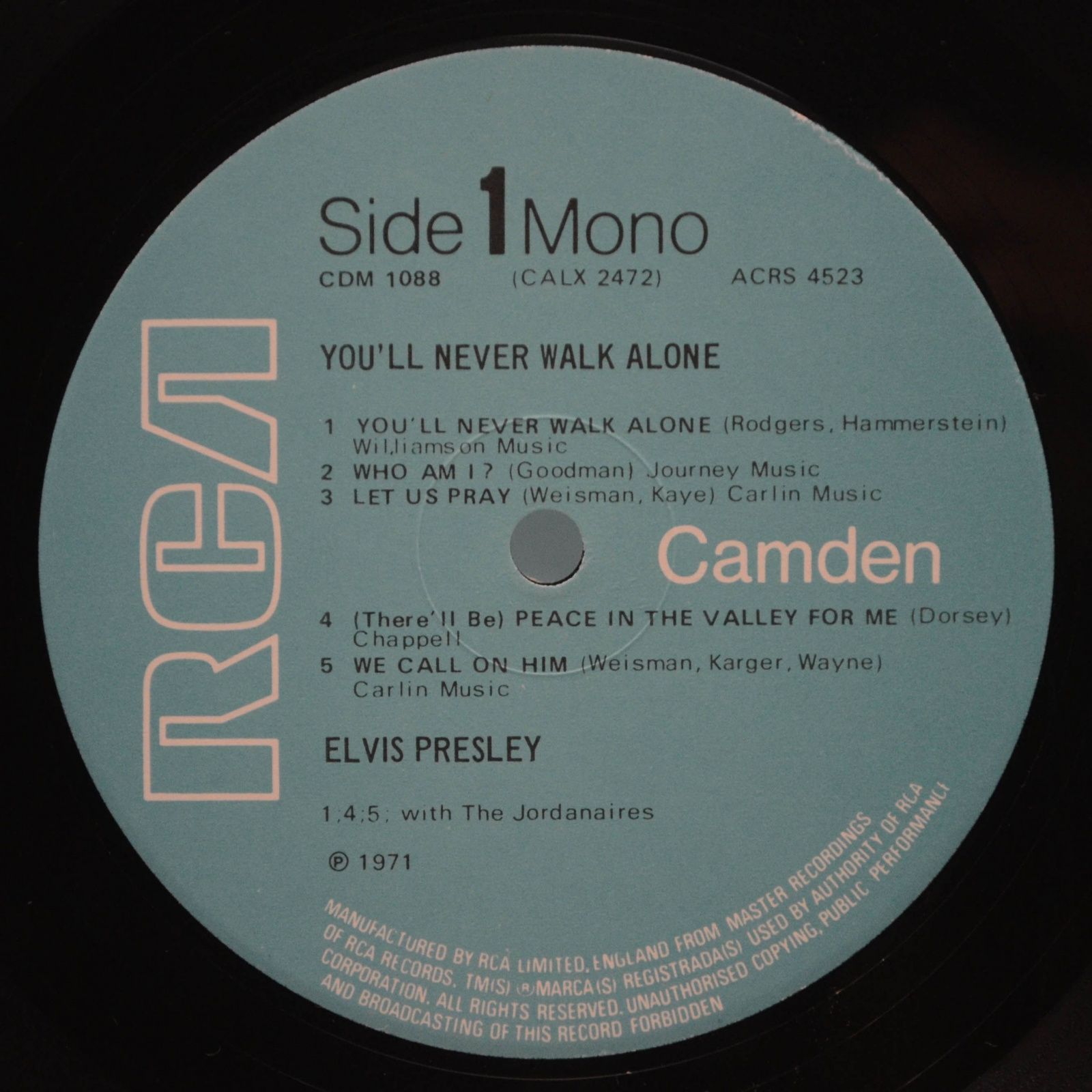Elvis — You'll Never Walk Alone (UK), 1971