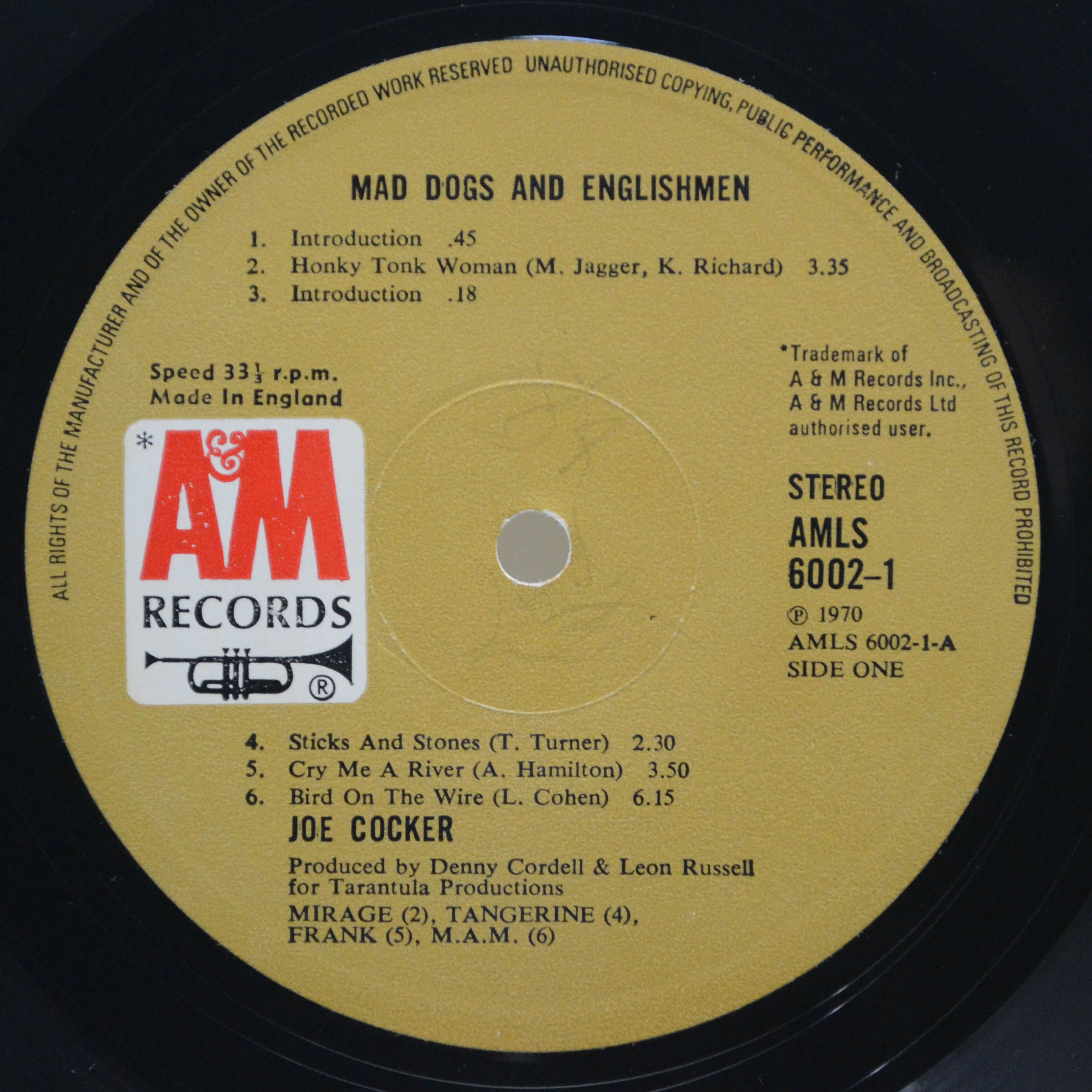 Joe Cocker — Mad Dogs & Englishmen (2LP, 1-st, UK), 1970