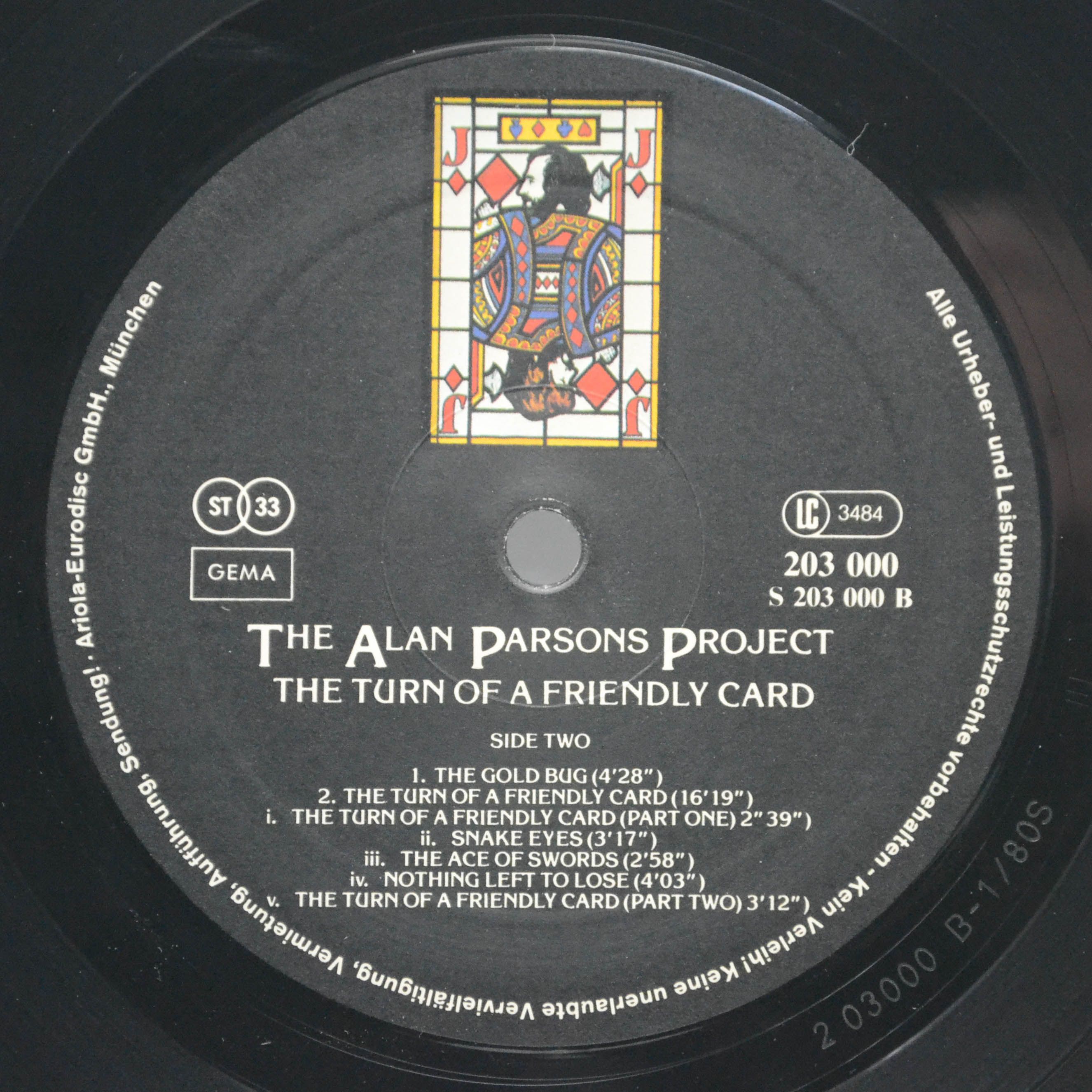 Alan Parsons Project — The Turn Of A Friendly Card, 1980