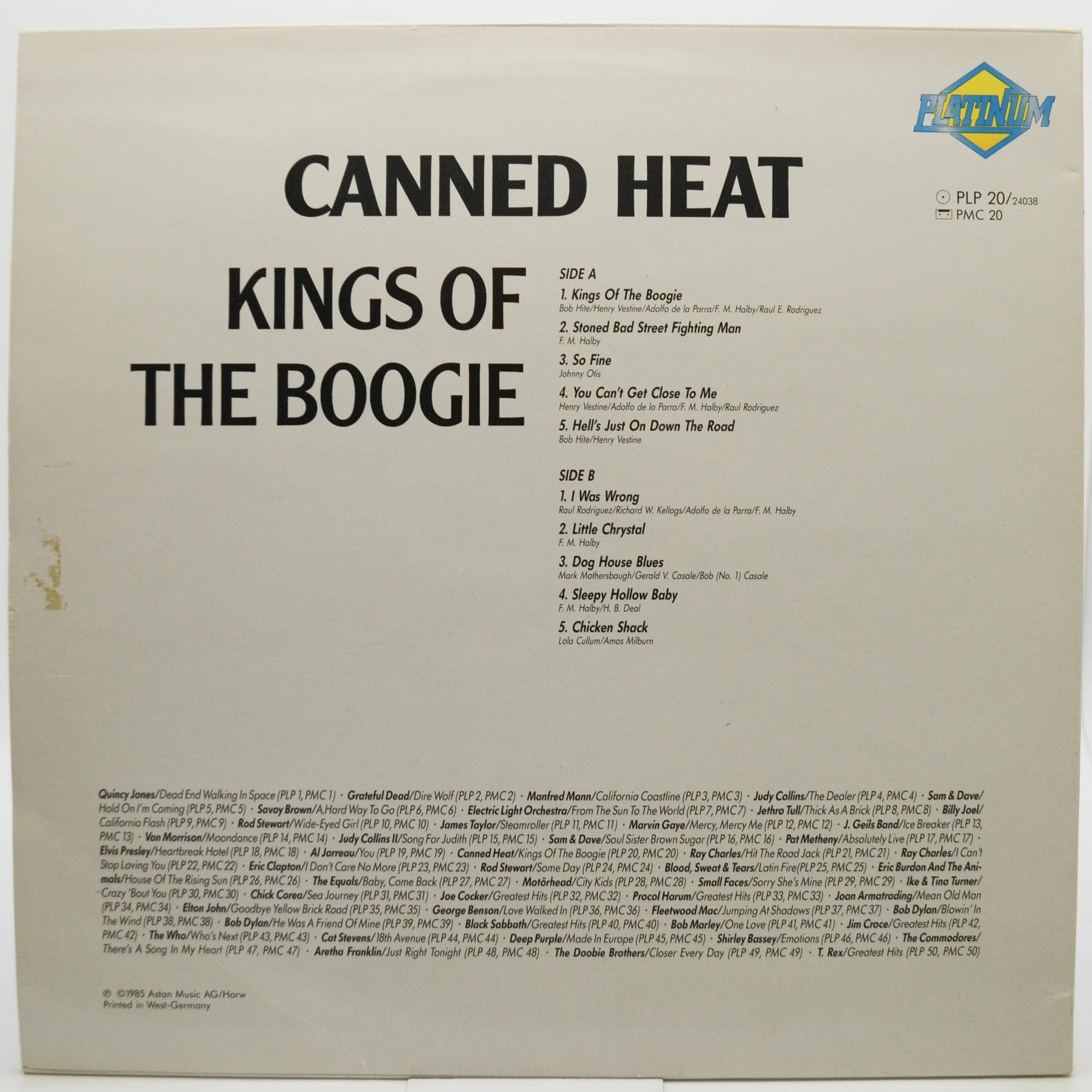 Canned Heat — Kings Of The Boogie, 1985