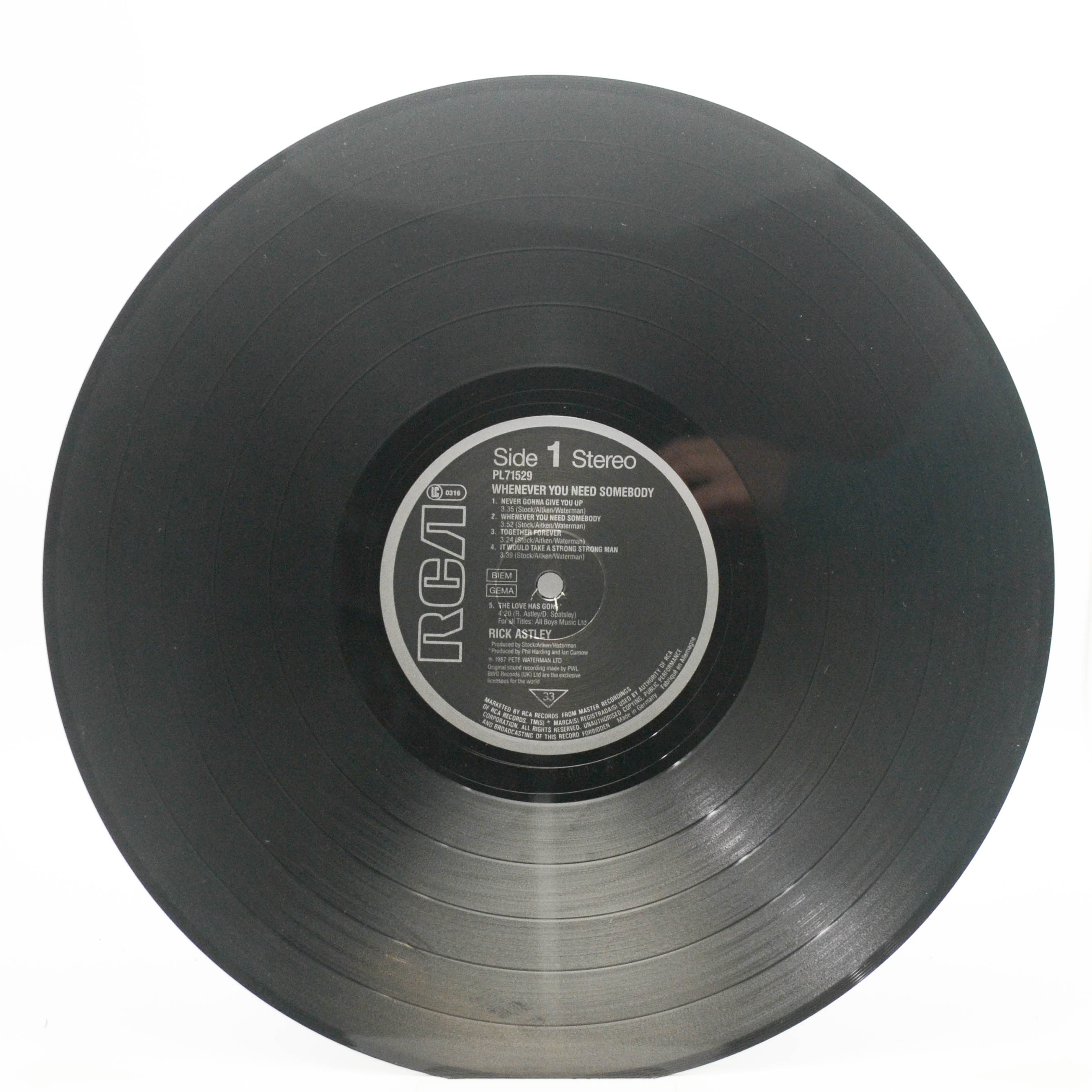 Rick Astley — Whenever You Need Somebody, 1987