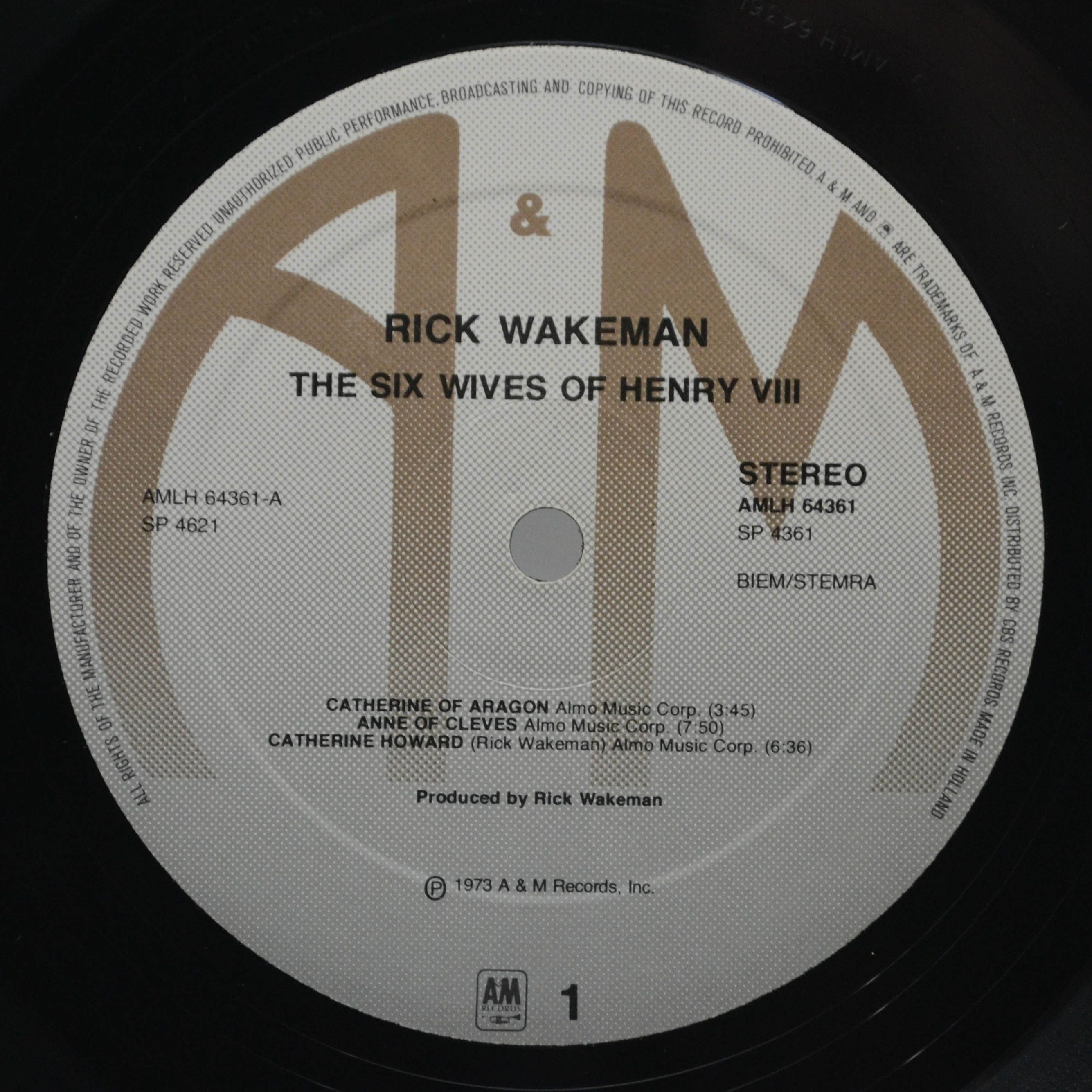 Rick Wakeman — The Six Wives Of Henry VIII, 1972