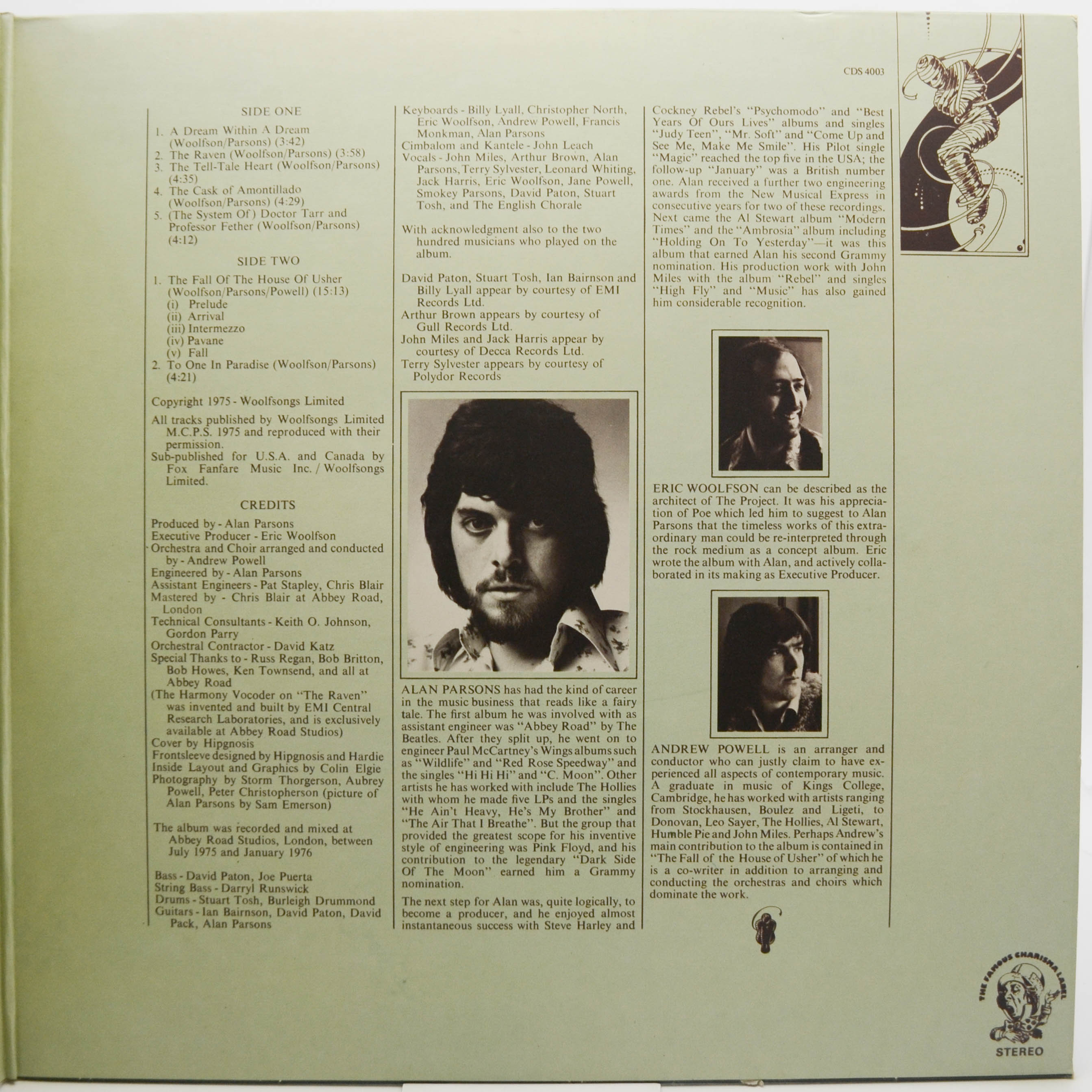 Alan Parsons Project — Tales Of Mystery And Imagination • Edgar Allan Poe, 1976