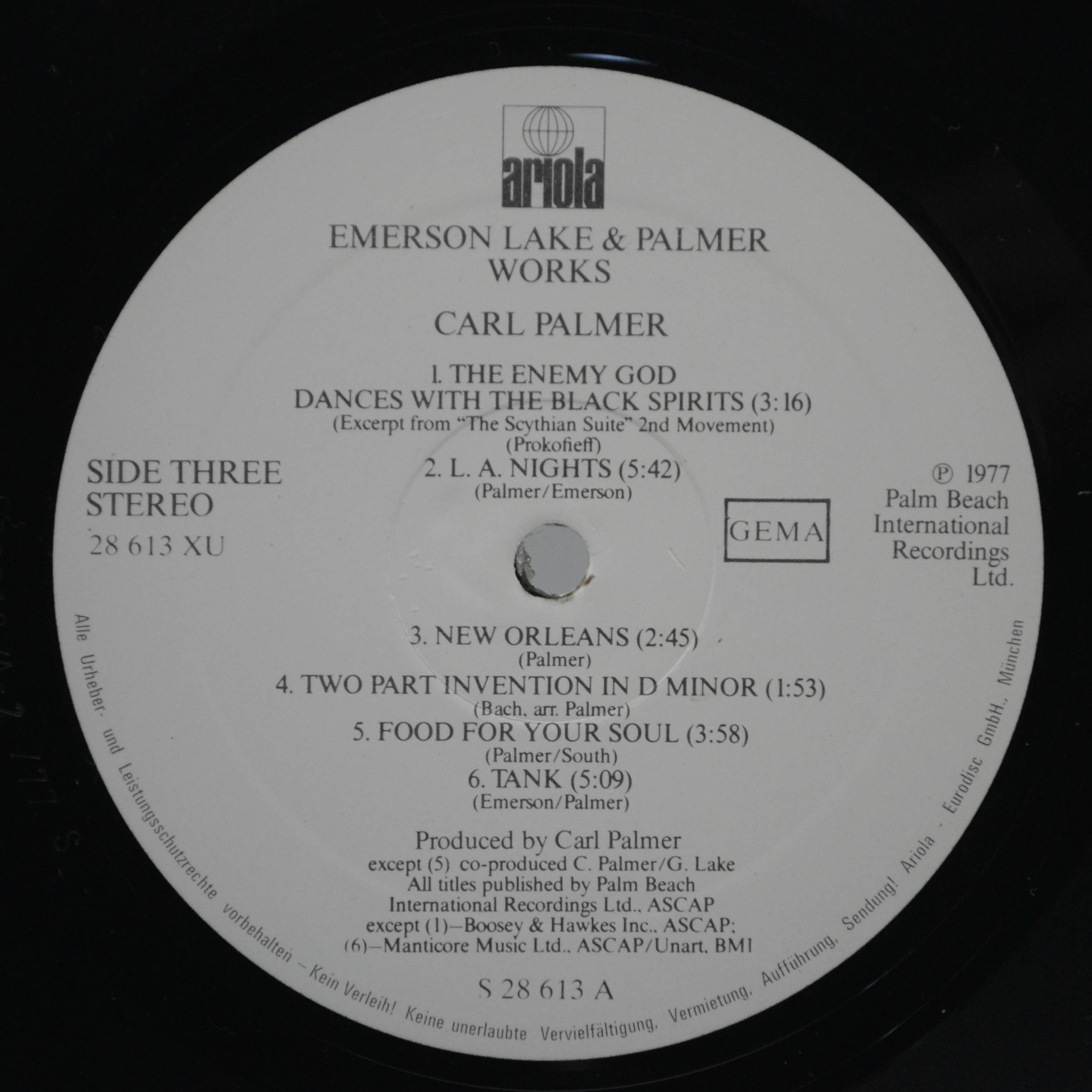 Emerson Lake & Palmer — Works (Volume 1) (2LP), 1977