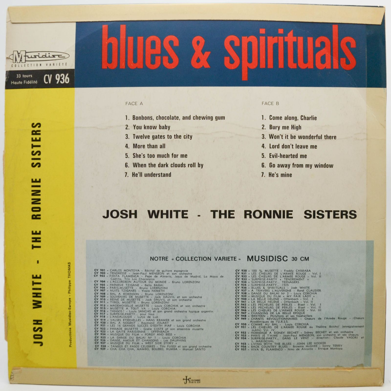 Josh White - The Ronnie Sisters — Blues & Spirituals, 1973