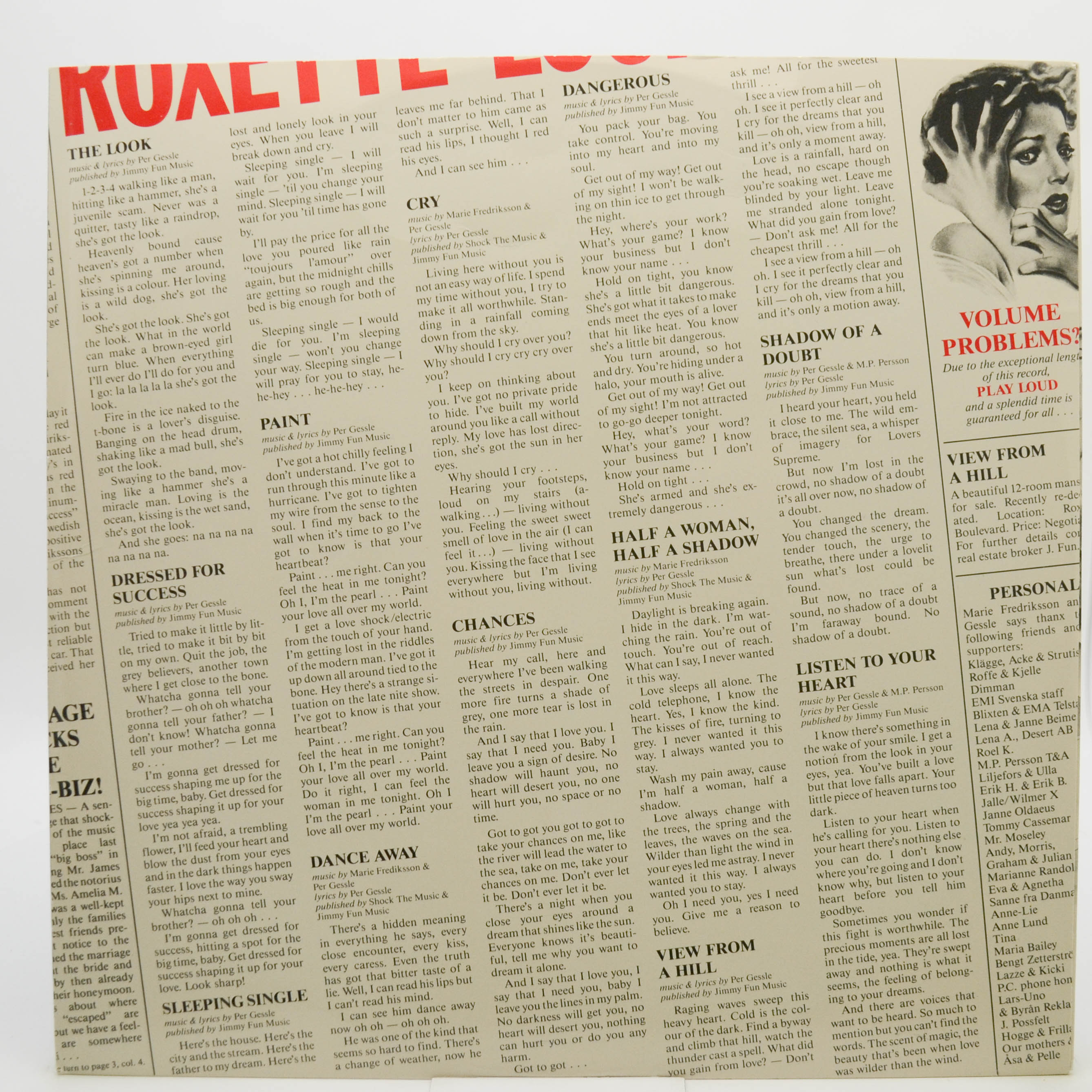 Roxette — Look Sharp! (1-st, Sweden), 1988