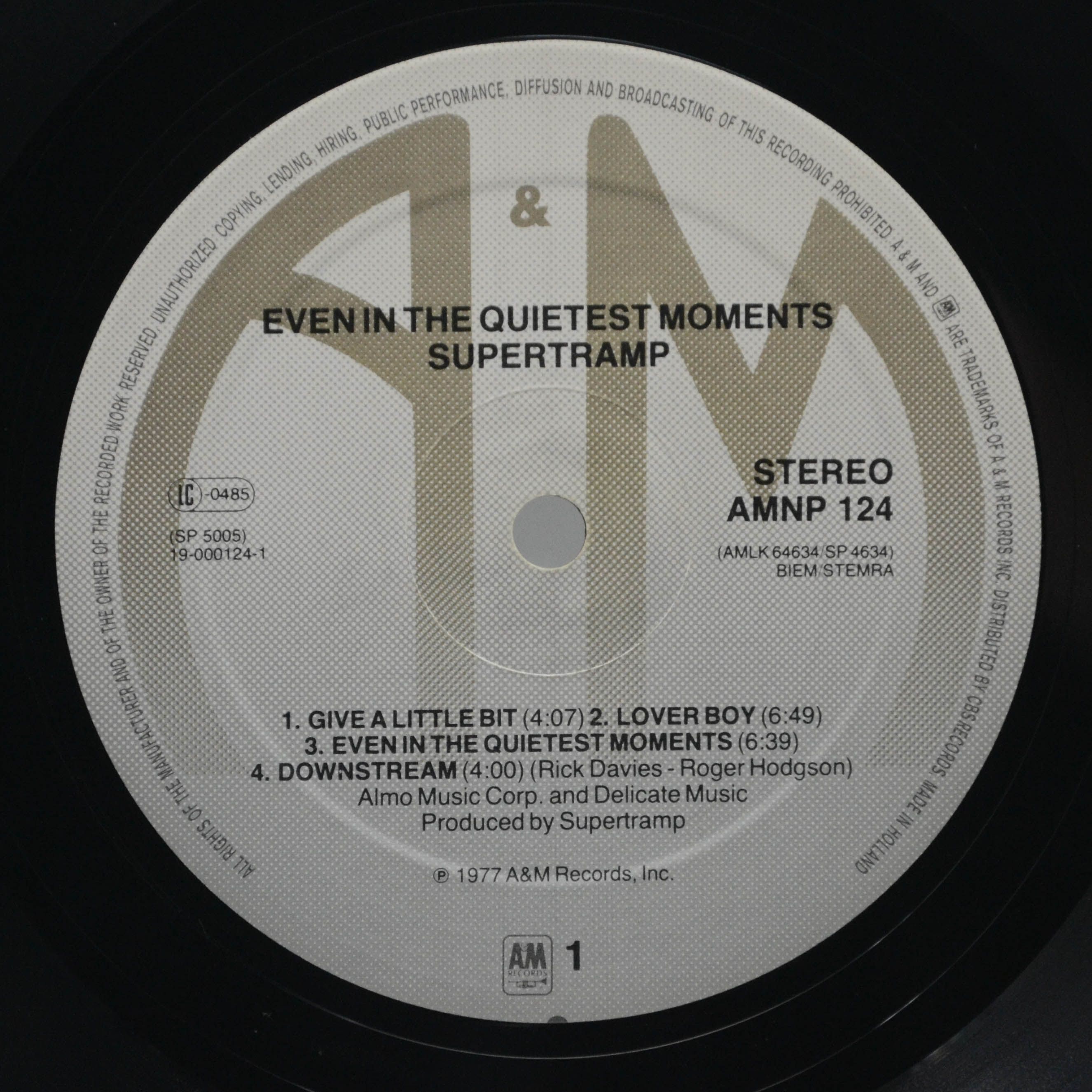 Supertramp — Even In The Quietest Moments..., 1983